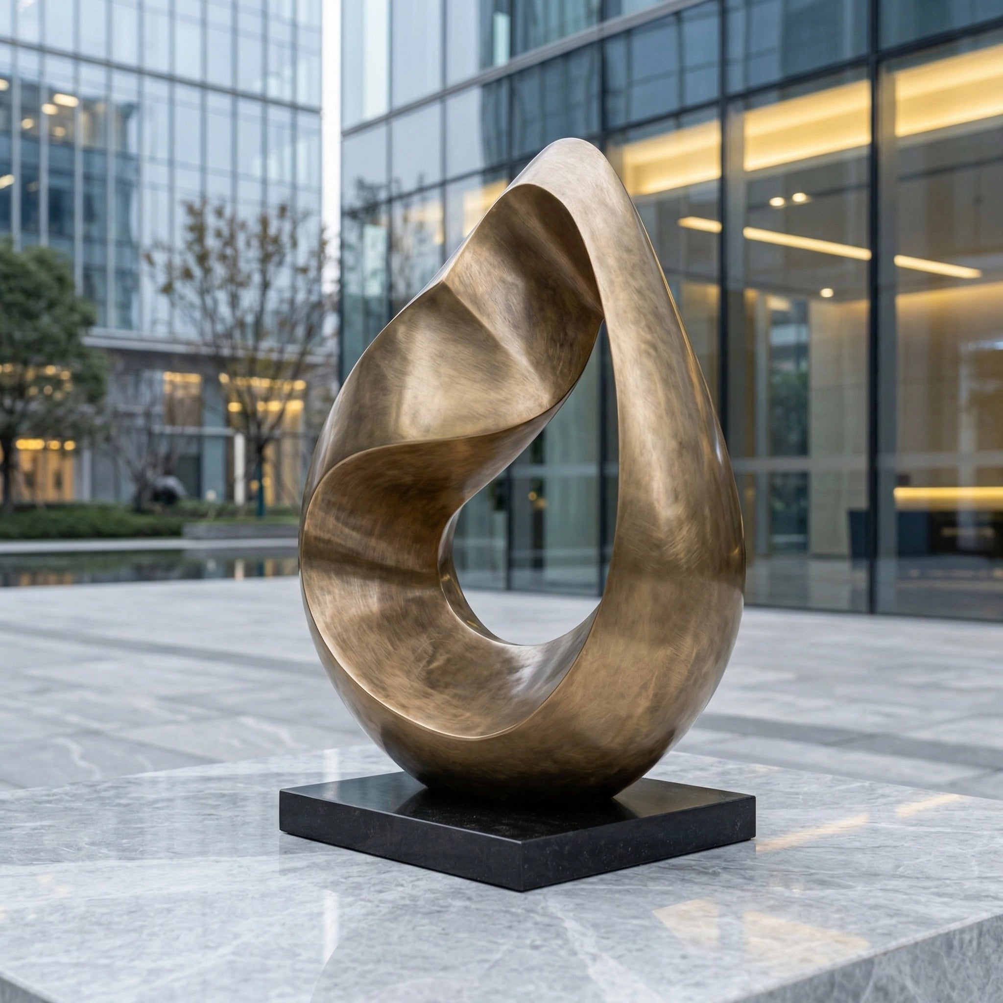 Vela-Bronze--Brass-Infinity-Loop-Sculpture-Plaza-Statement-VSBS-7326-01