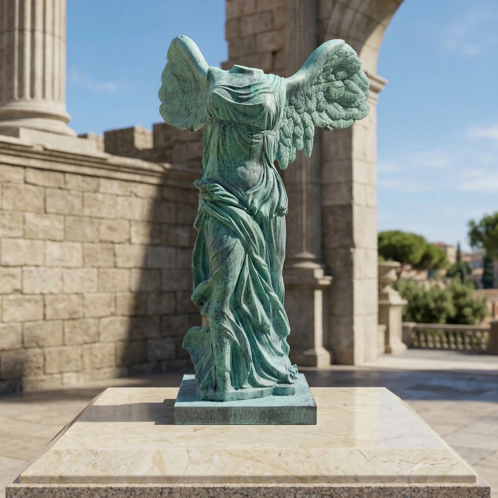 Vela-Bronze--Brass-Winged-Victory-Sculpture-Grand-Entrance-VSBS-7428-01