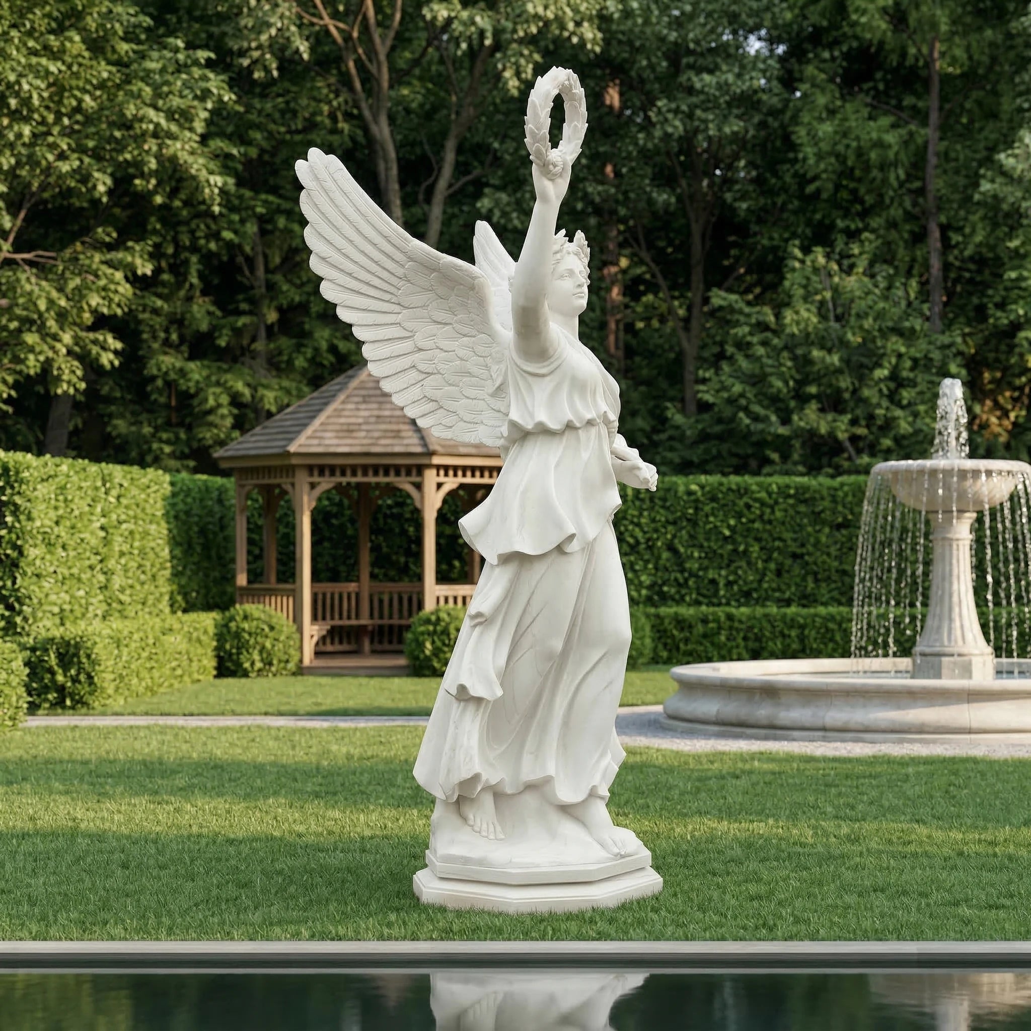 Vela-Natural-Marble-Winged-Female-Allegory-Sculpture-Garden-Pedestal-VSMS-3562-03