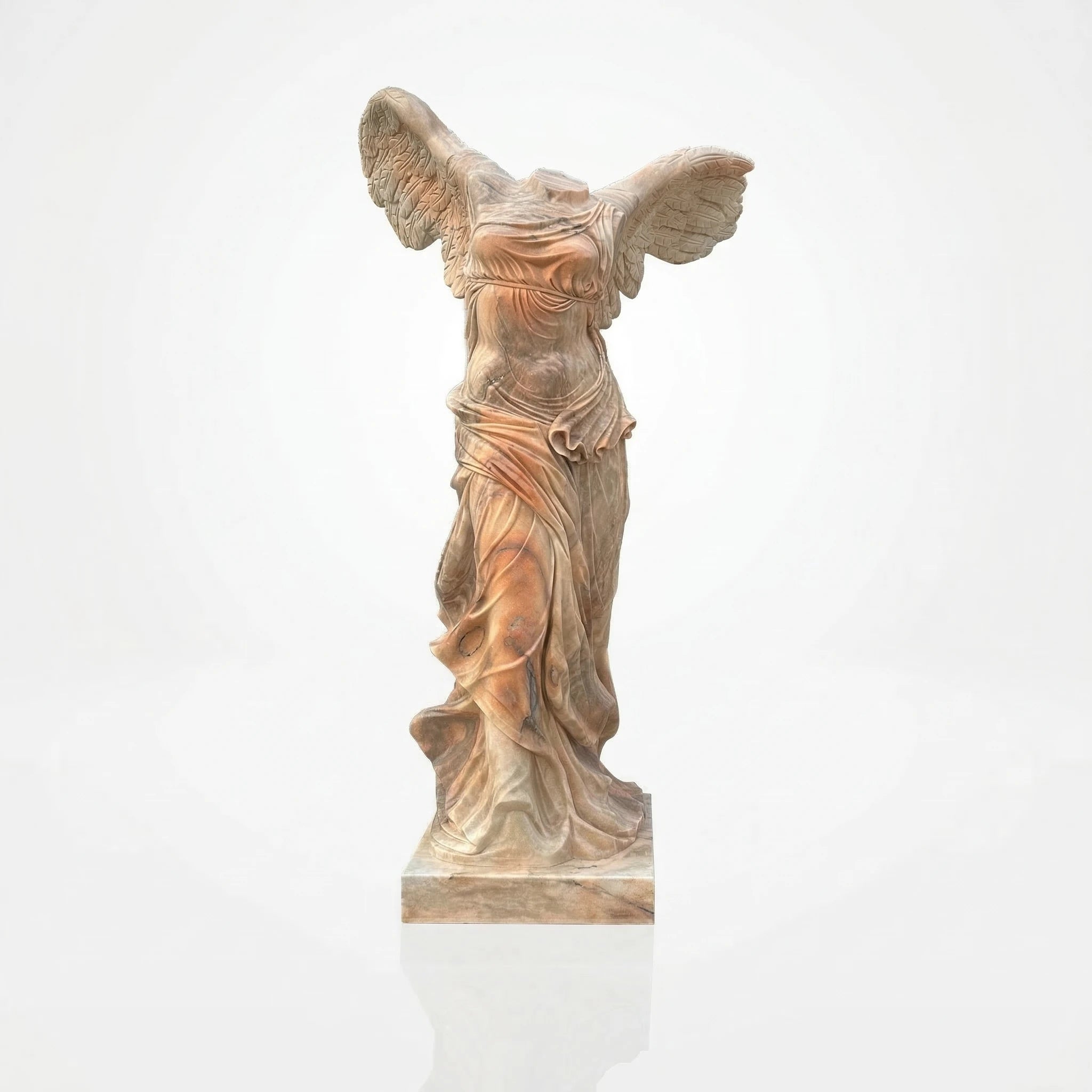Vela-Natural-Marble-Winged-Female-Draped-Torso-Sculpture-on-Plinth-VSMaterialTypeCode-7029-05