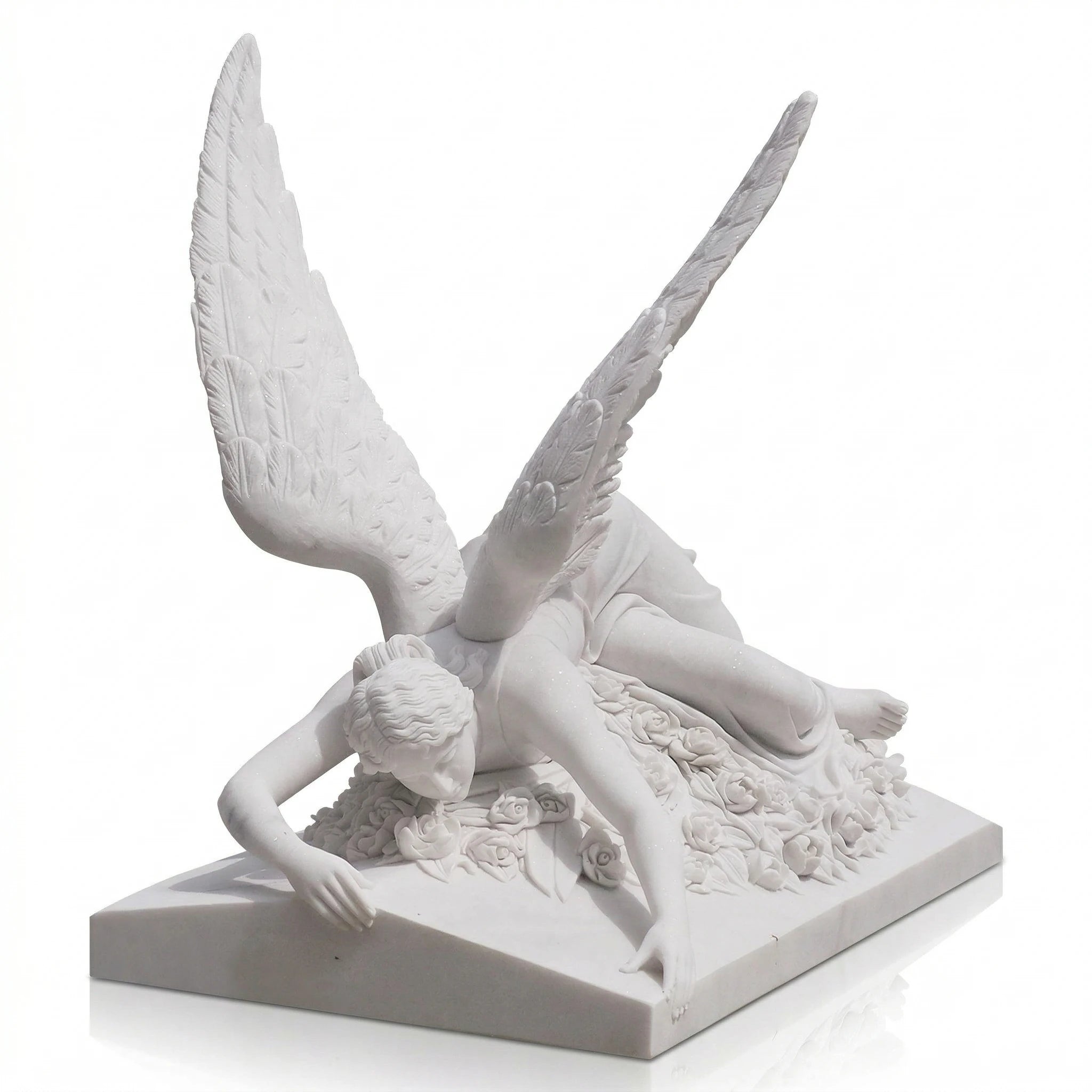 Vela-Natural-Marble-Winged-Figure-Sculpture-Reclining-Garden-Plinth-VSMS-6388-06