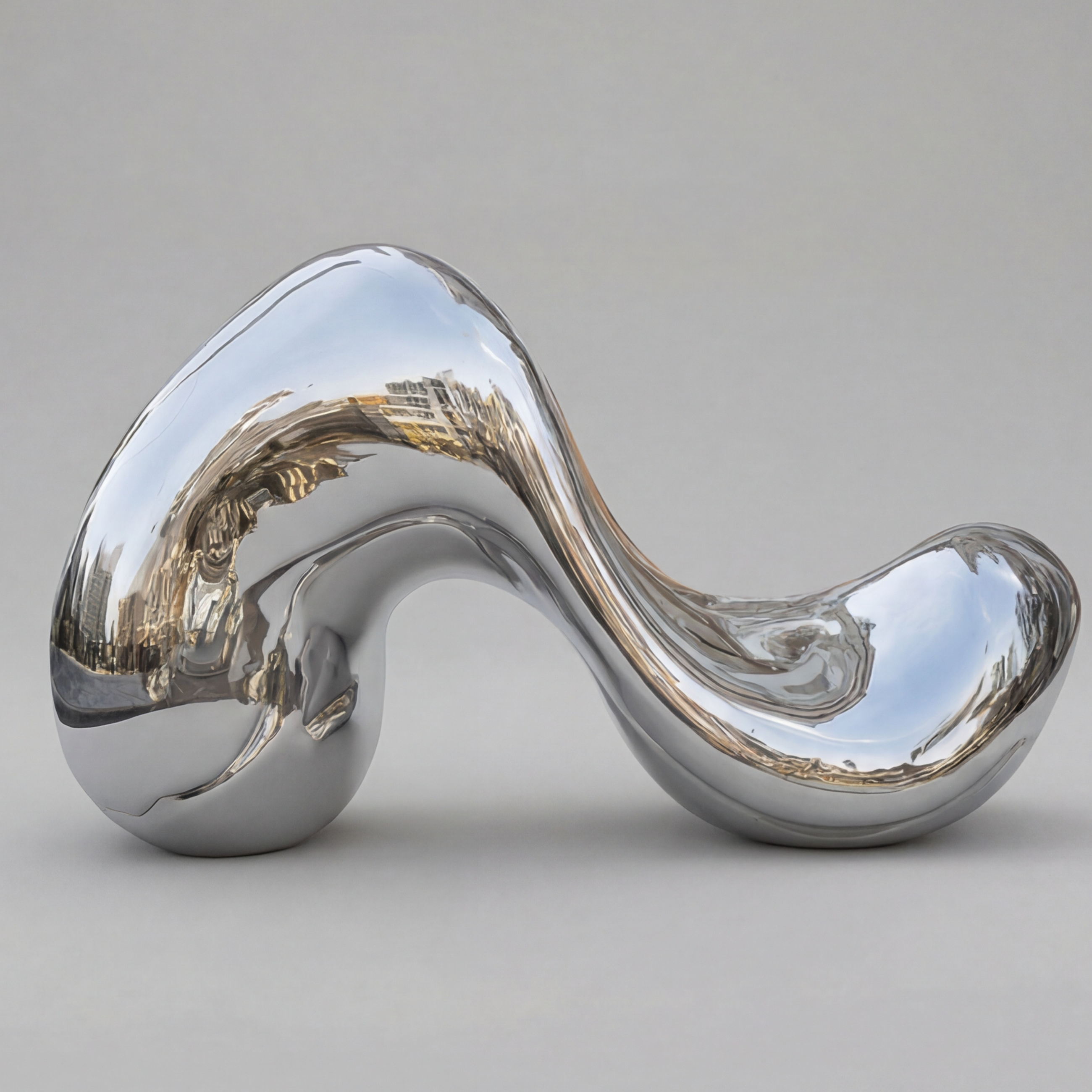 Vela Stainless Steel Modern Abstract Sculpture Flowing Ribbon Poolside Placement VSSS-4825