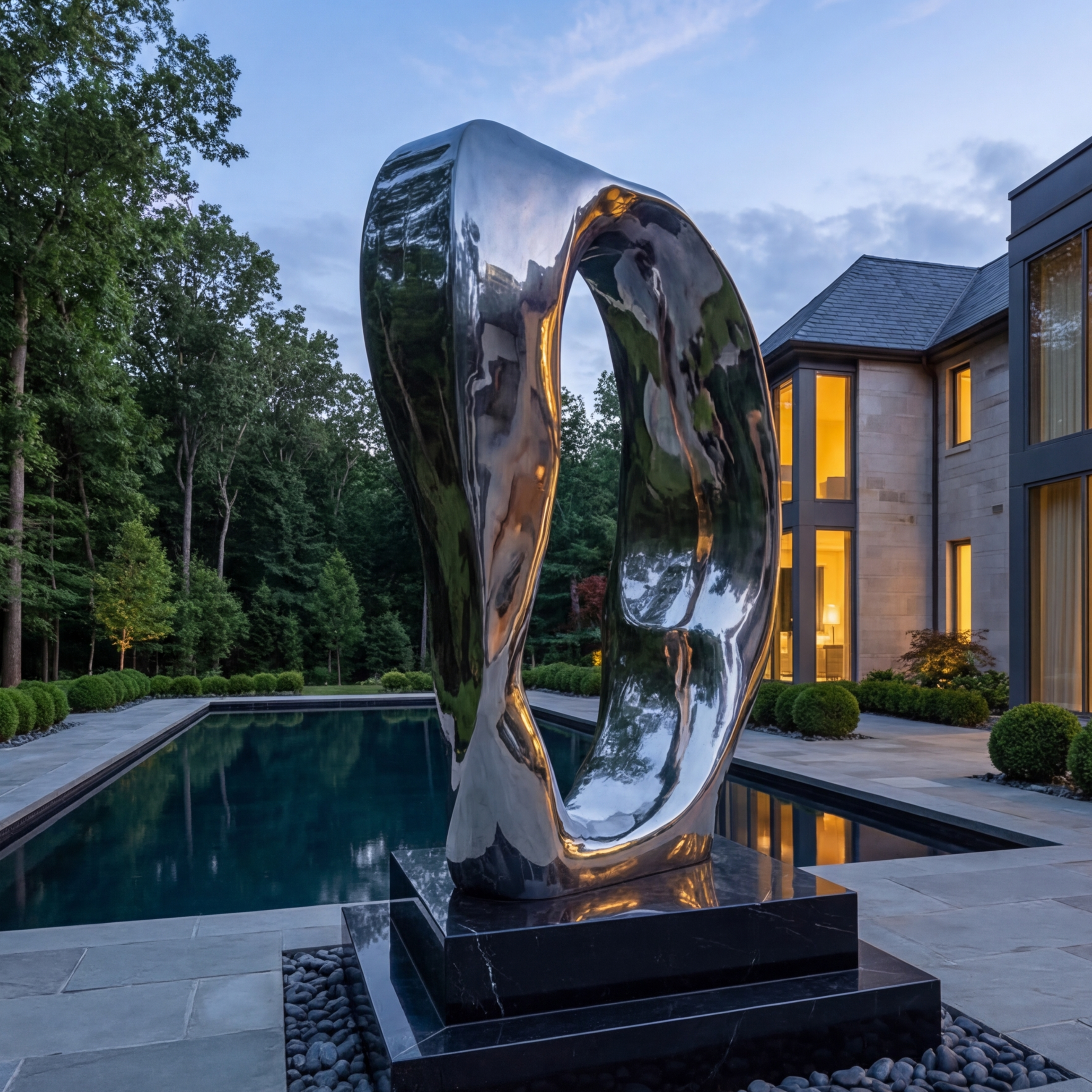 Vela Stainless Steel Modern Abstract Sculpture Portal Loop VSSSS-7751