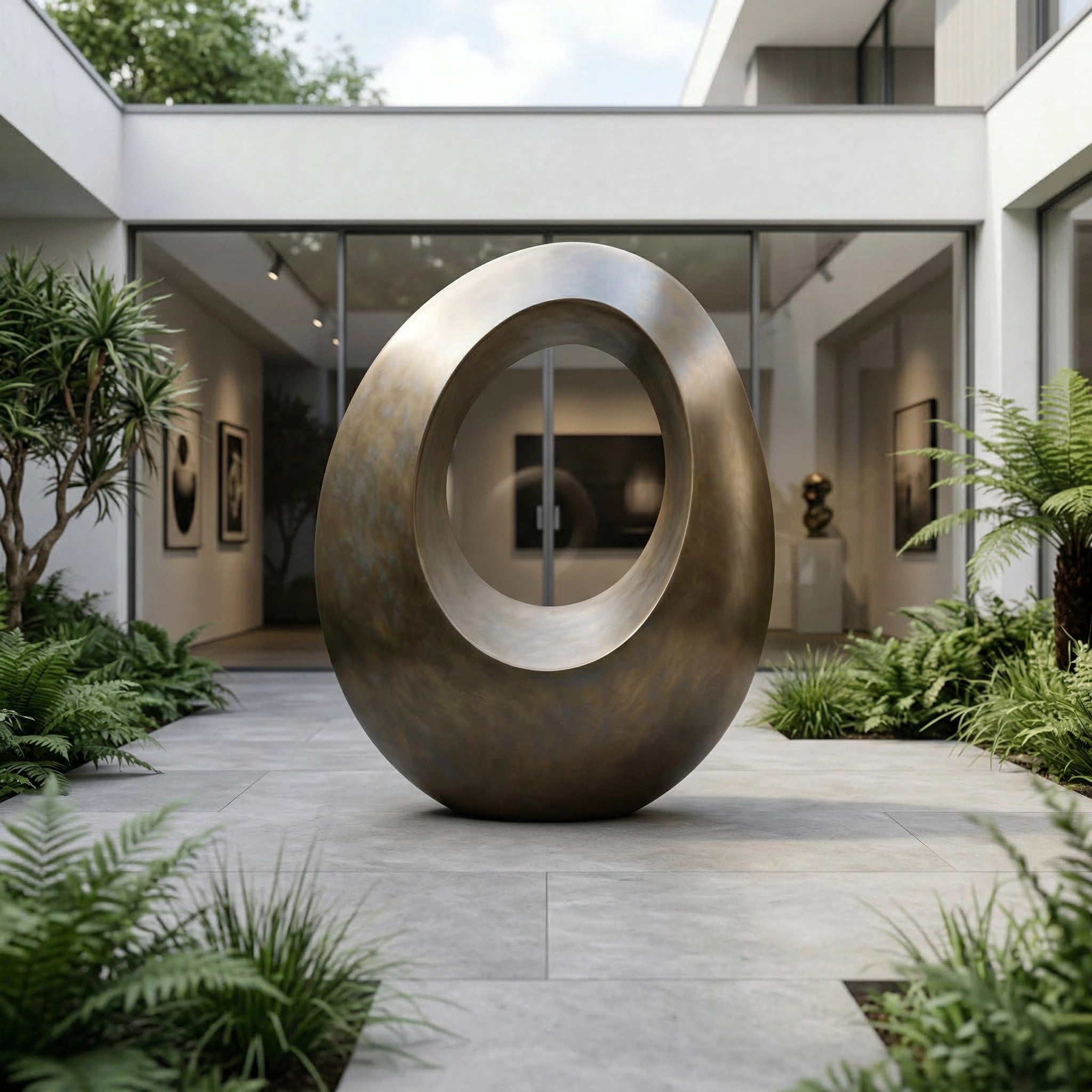 Vela-Bronze--Brass-Abstract-Biomorphic-Sculpture-Courtyard-Void-Form-VSBS-7844-01
