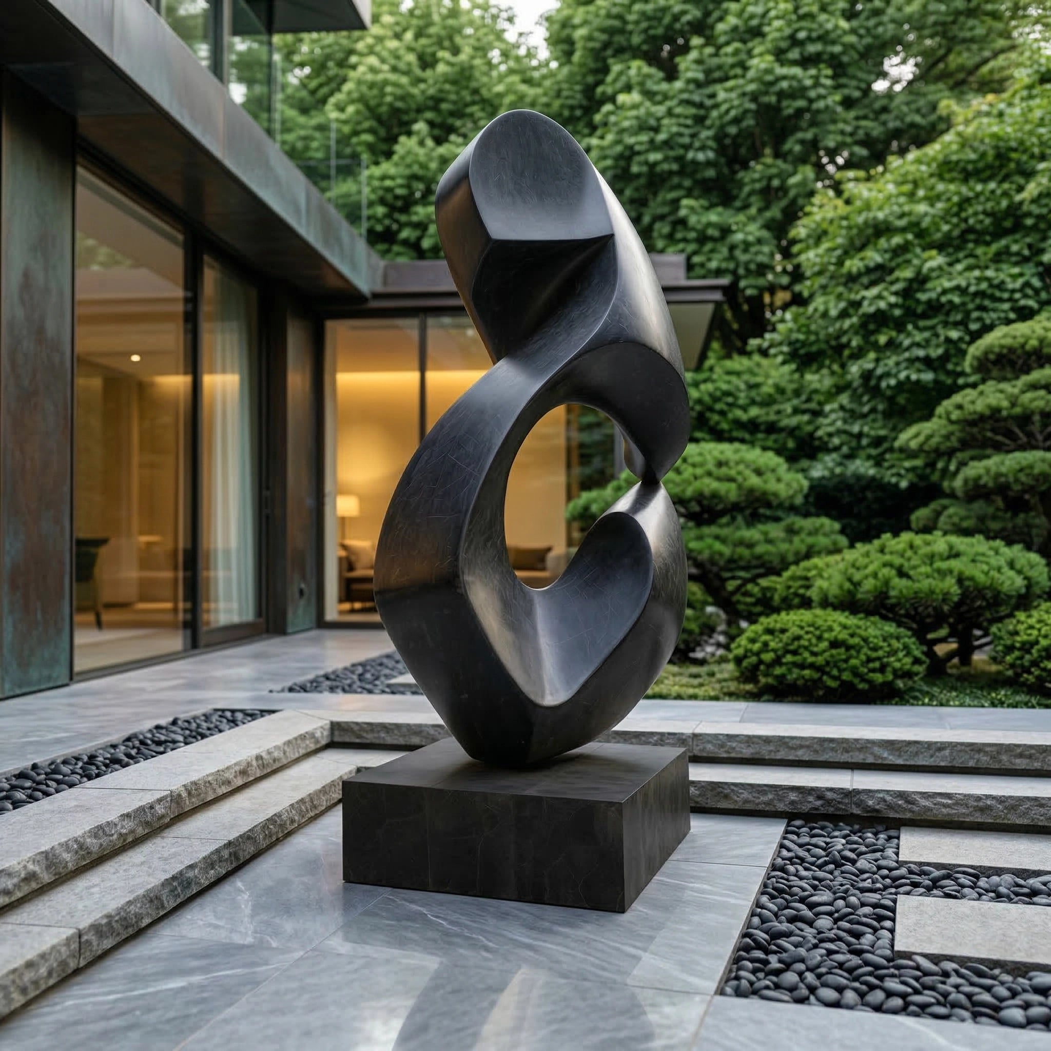 Vela-Bronze--Brass-Abstract-Biomorphic-Sculpture-Entrance-Plinth-VSBS-7068-01