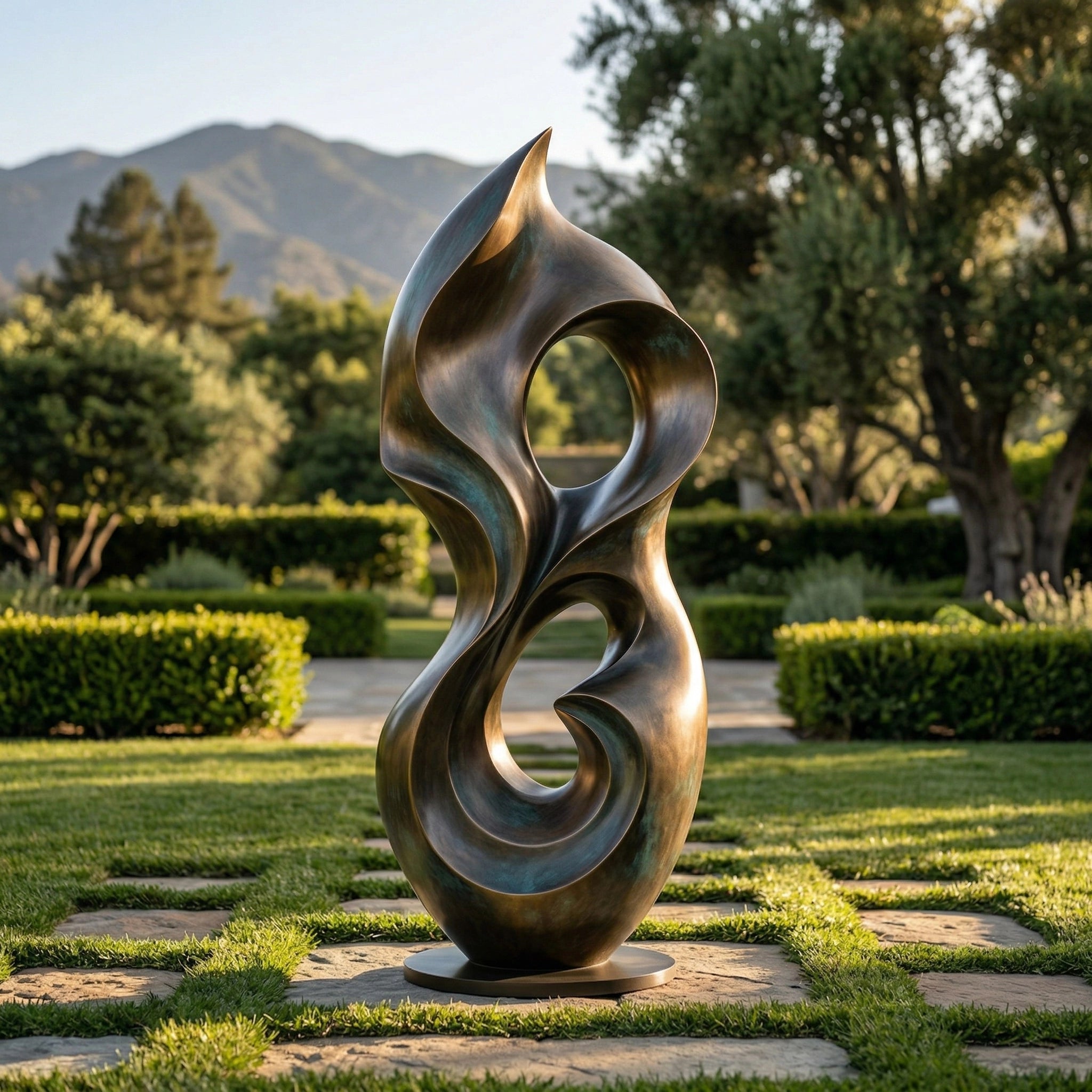 Vela-Bronze--Brass-Abstract-Biomorphic-Sculpture-Garden-Void-Form-VSBS-6881-01