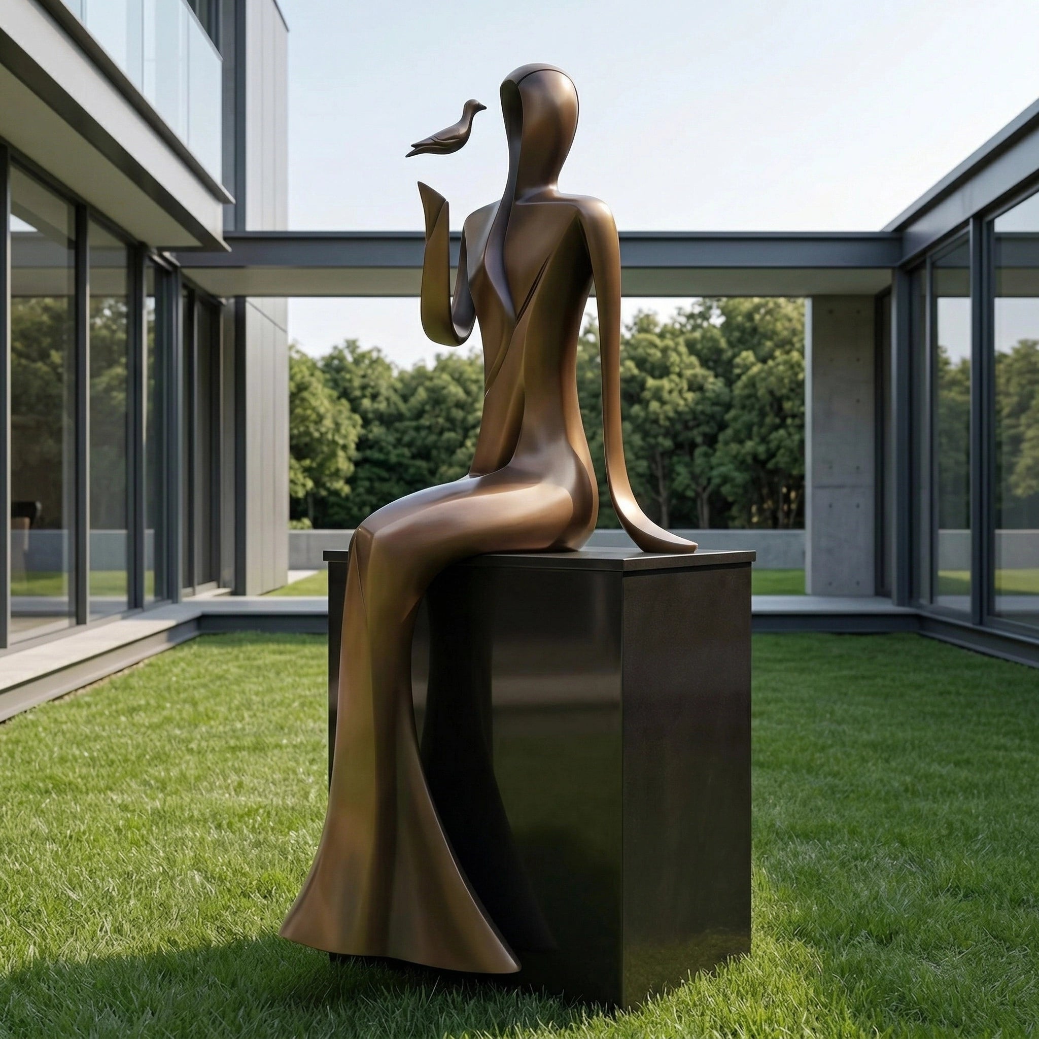Vela-Bronze--Brass-Abstract-Figurative-Sculpture-Elongated-Silhouette-VSBS-5521-04