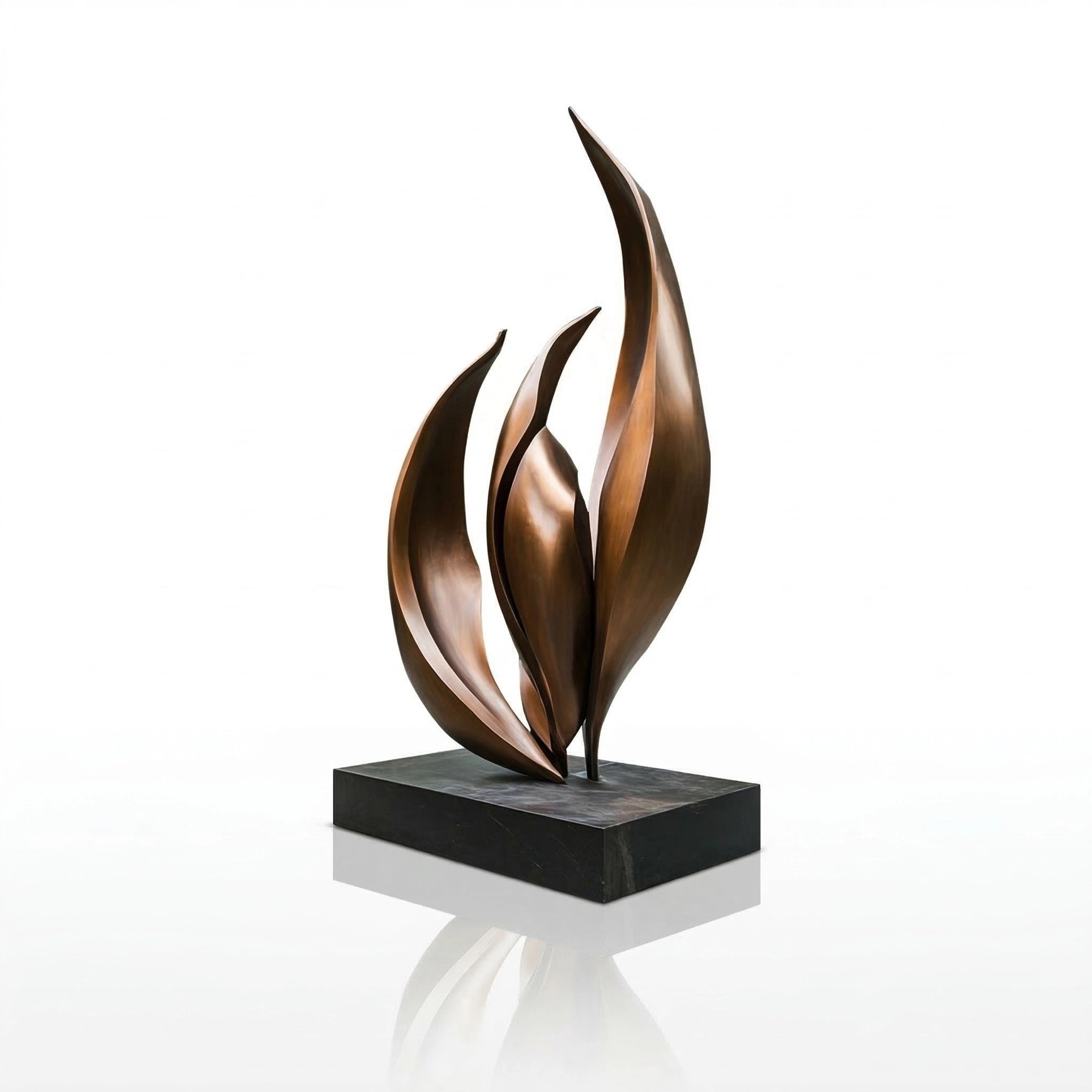 Vela-Bronze--Brass-Abstract-Flame-Sculpture-Courtyard-Plinth-VSBS-7915-03