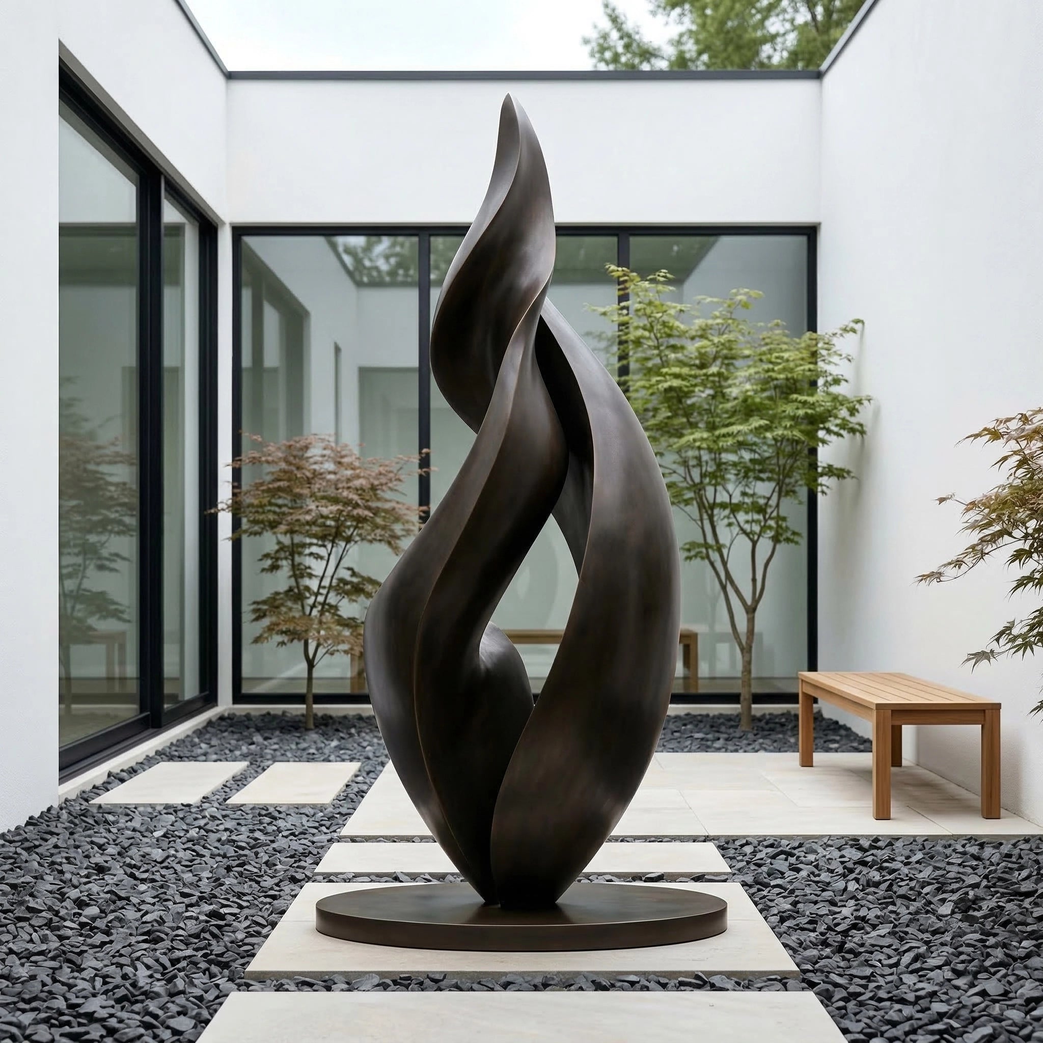 Vela-Bronze--Brass-Abstract-Flame-Sculpture-Courtyard-Statement-VSBS-9058-02