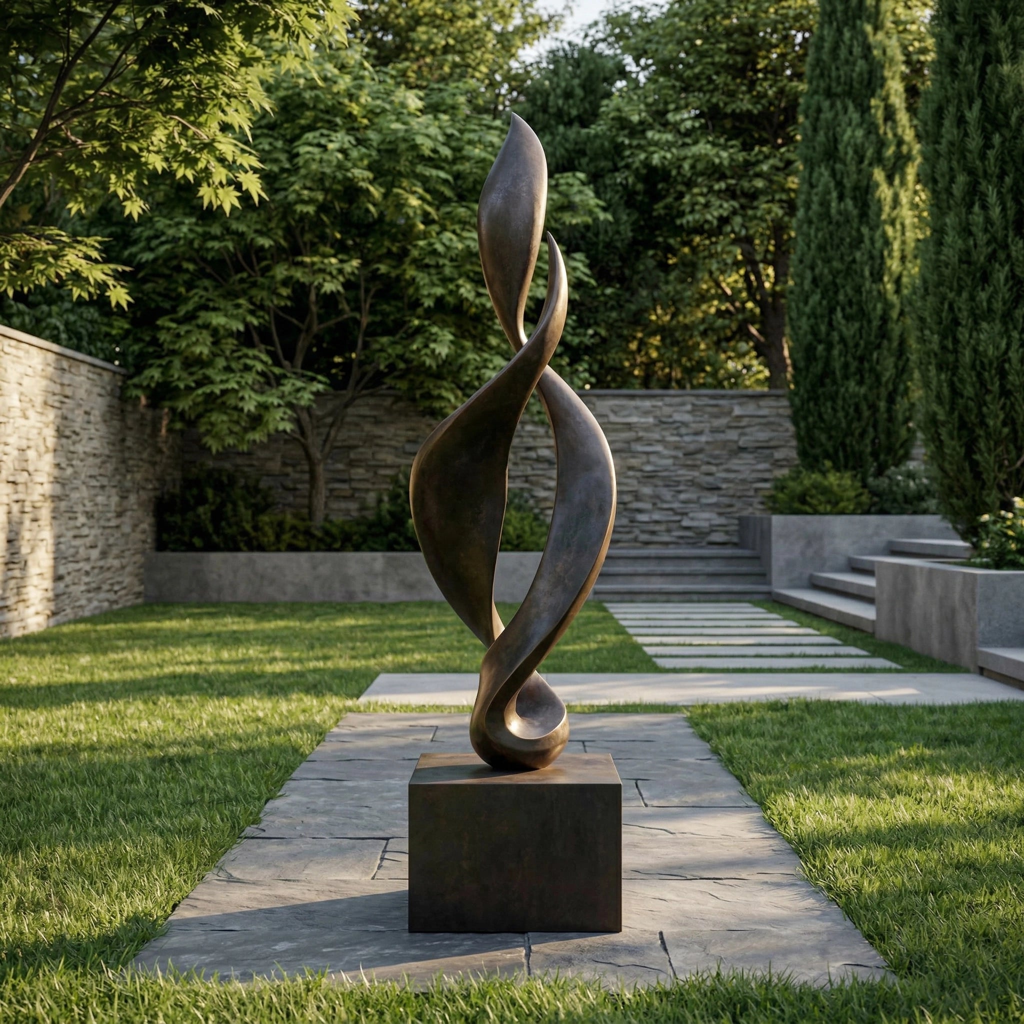 Vela-Bronze--Brass-Abstract-Flame-Sculpture-Garden-Courtyard-VSBS-6129-01
