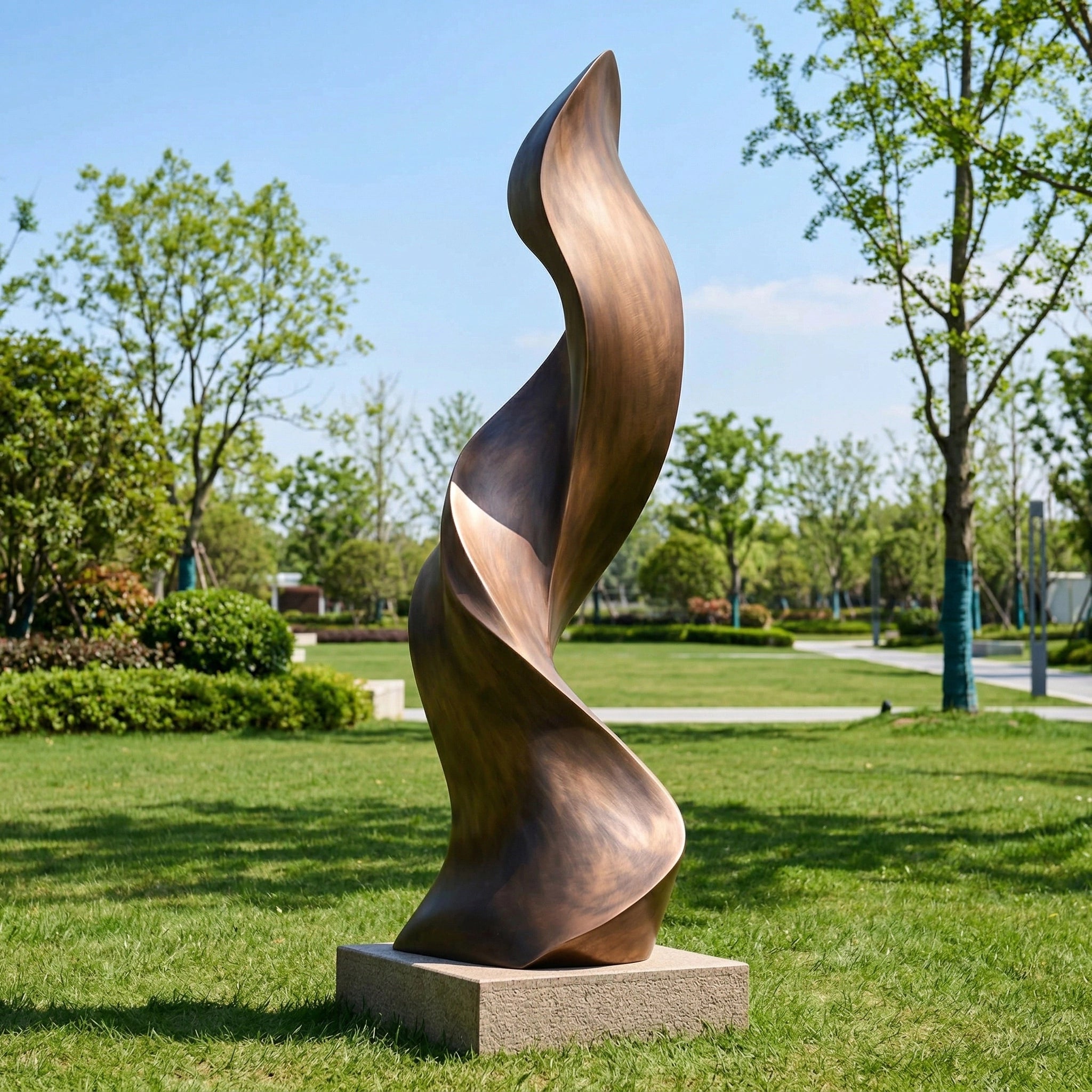 Vela-Bronze--Brass-Abstract-Flame-Sculpture-Garden-Helix-VSBS-6712-02
