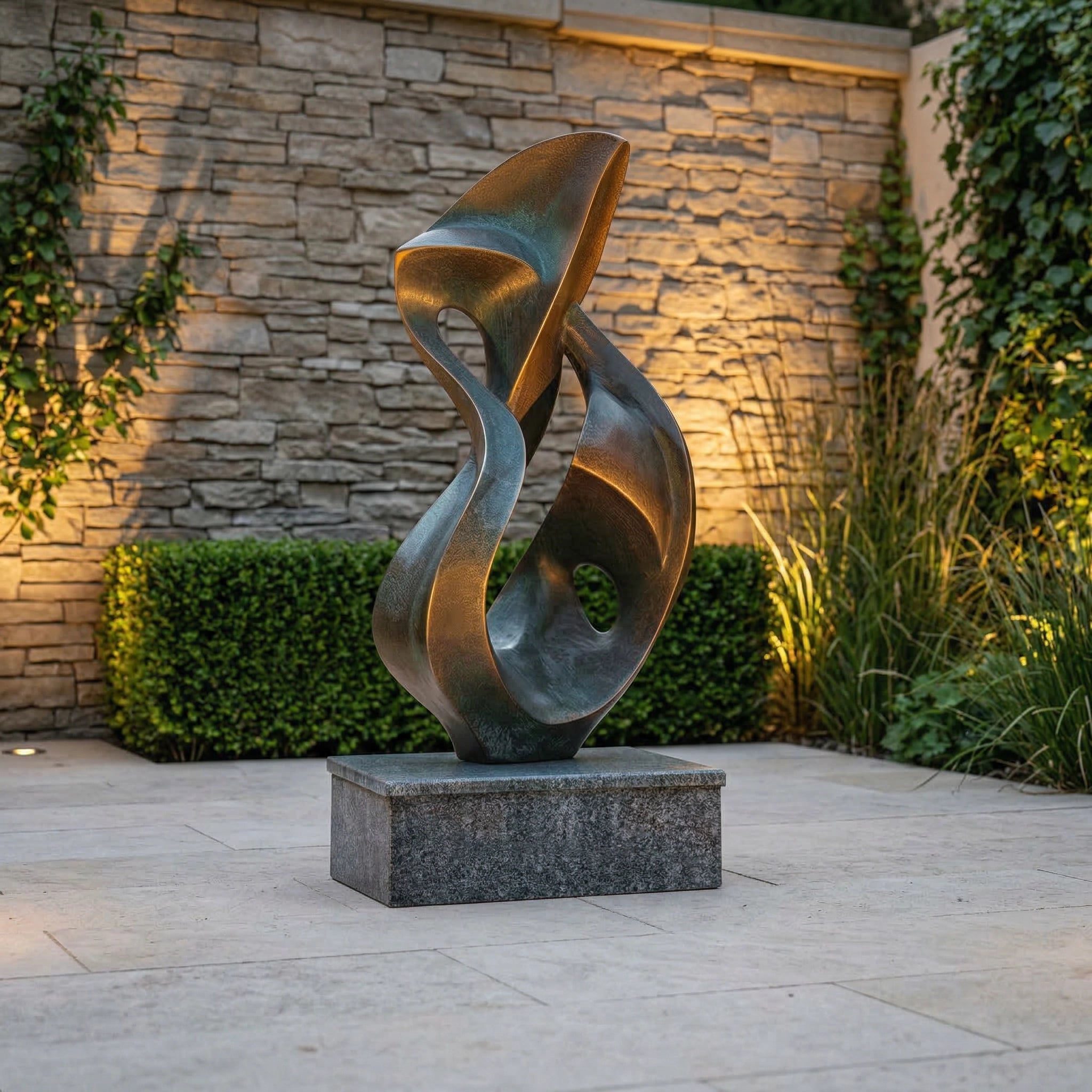 Vela-Bronze--Brass-Abstract-Flame-Sculpture-Looped-Garden-Form-VSBS-8417-03