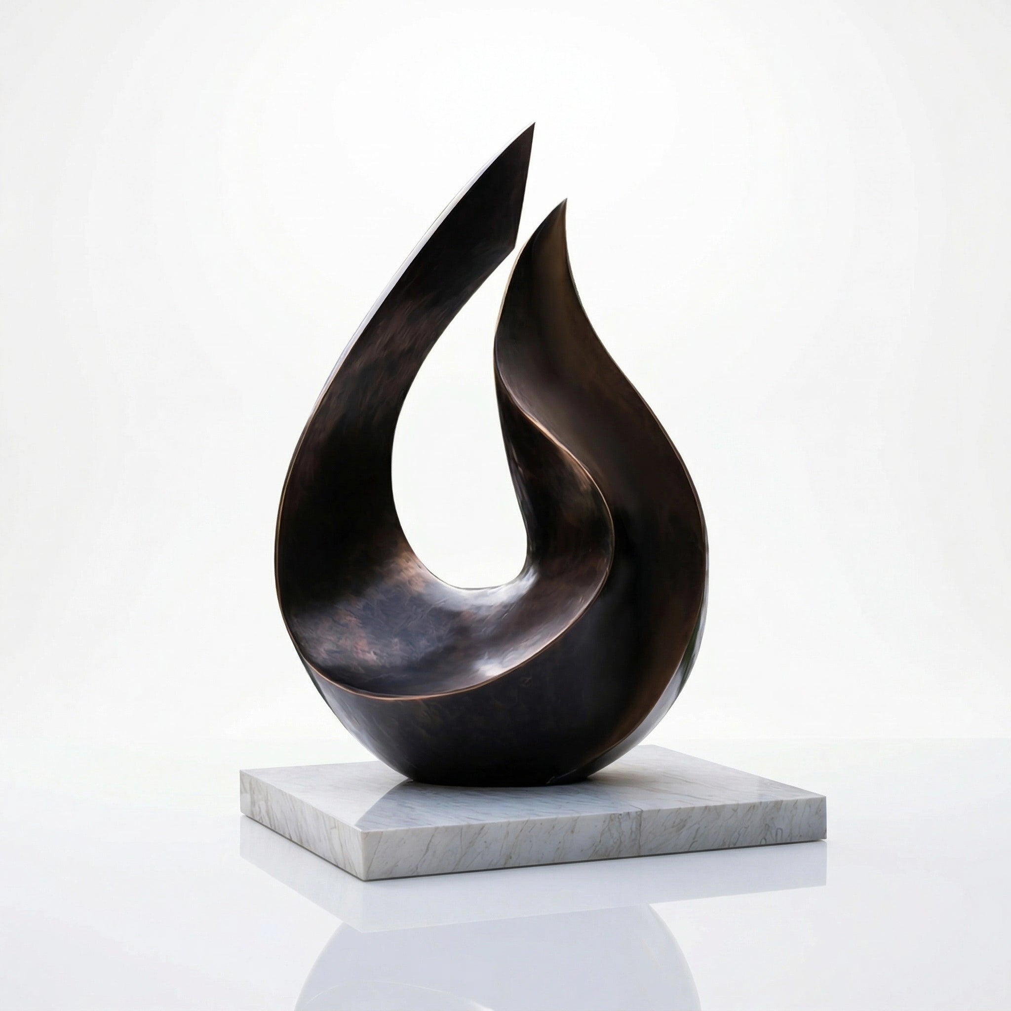 Vela-Bronze--Brass-Abstract-Flame-Sculpture-Marble-Plinth-VSBS-8116-04