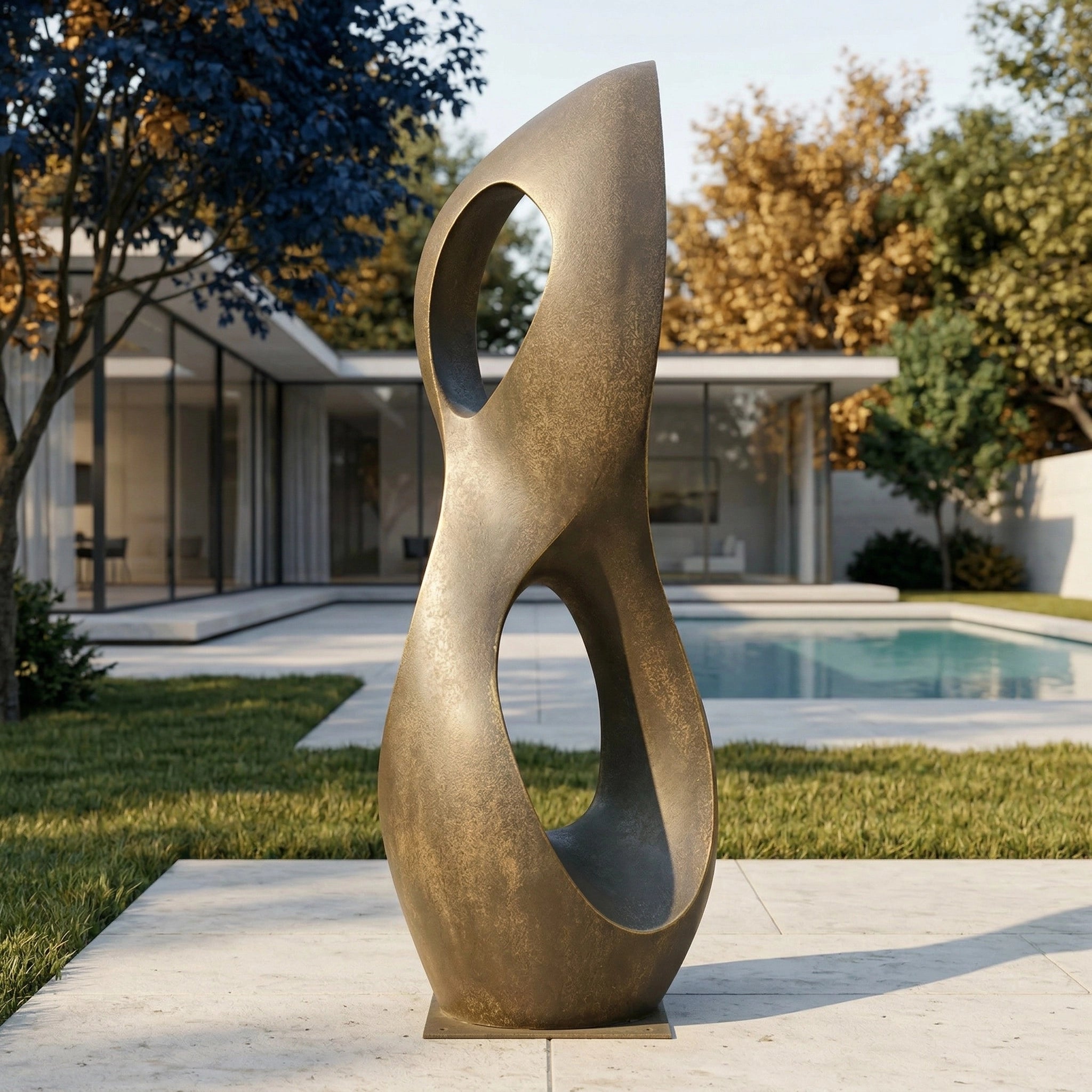 Vela-Bronze--Brass-Abstract-Flame-Sculpture-Poolside-Twist-VSBS-6637-02