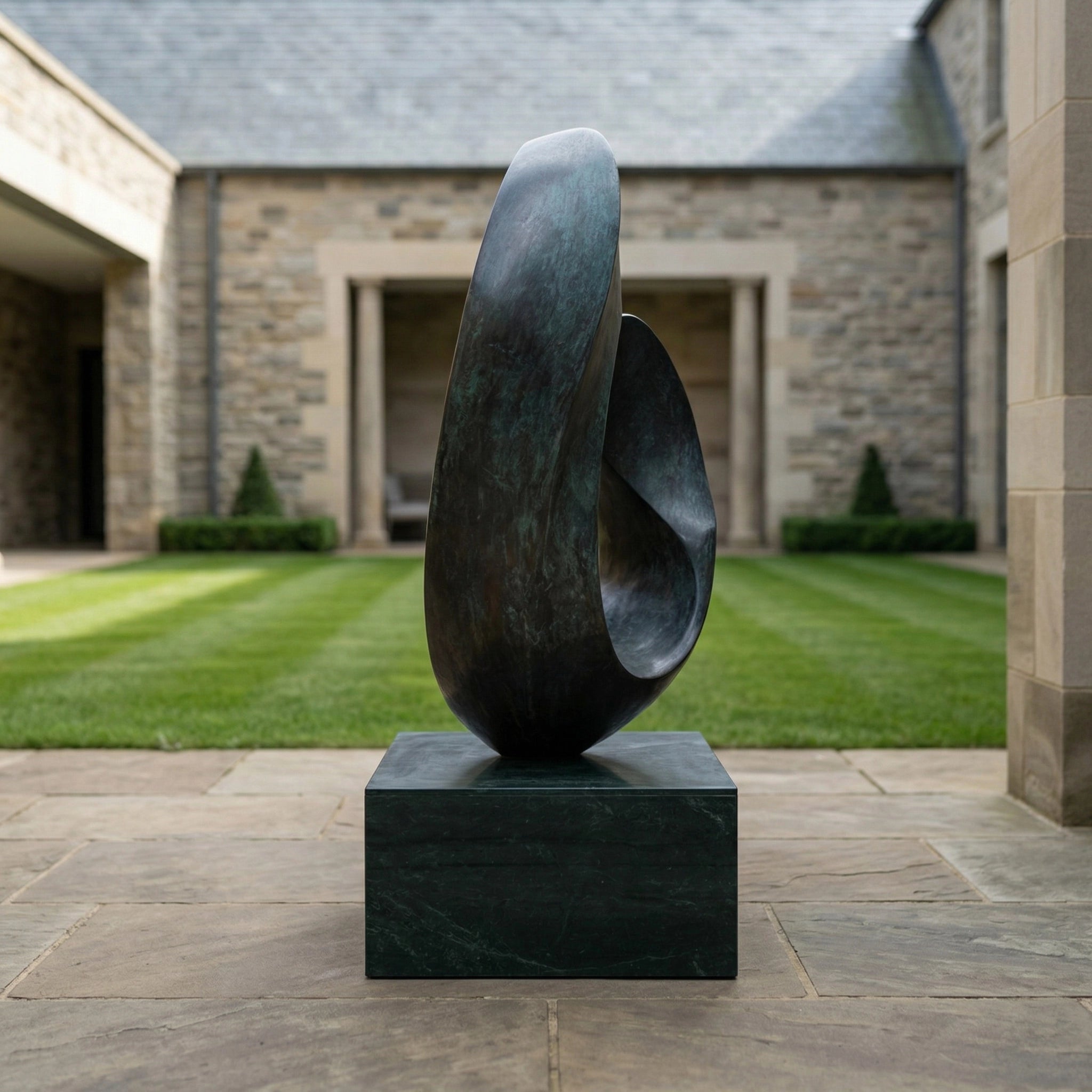 Vela-Bronze--Brass-Abstract-Flow-Sculpture-Garden-Pedestal-VSBS-7355-03