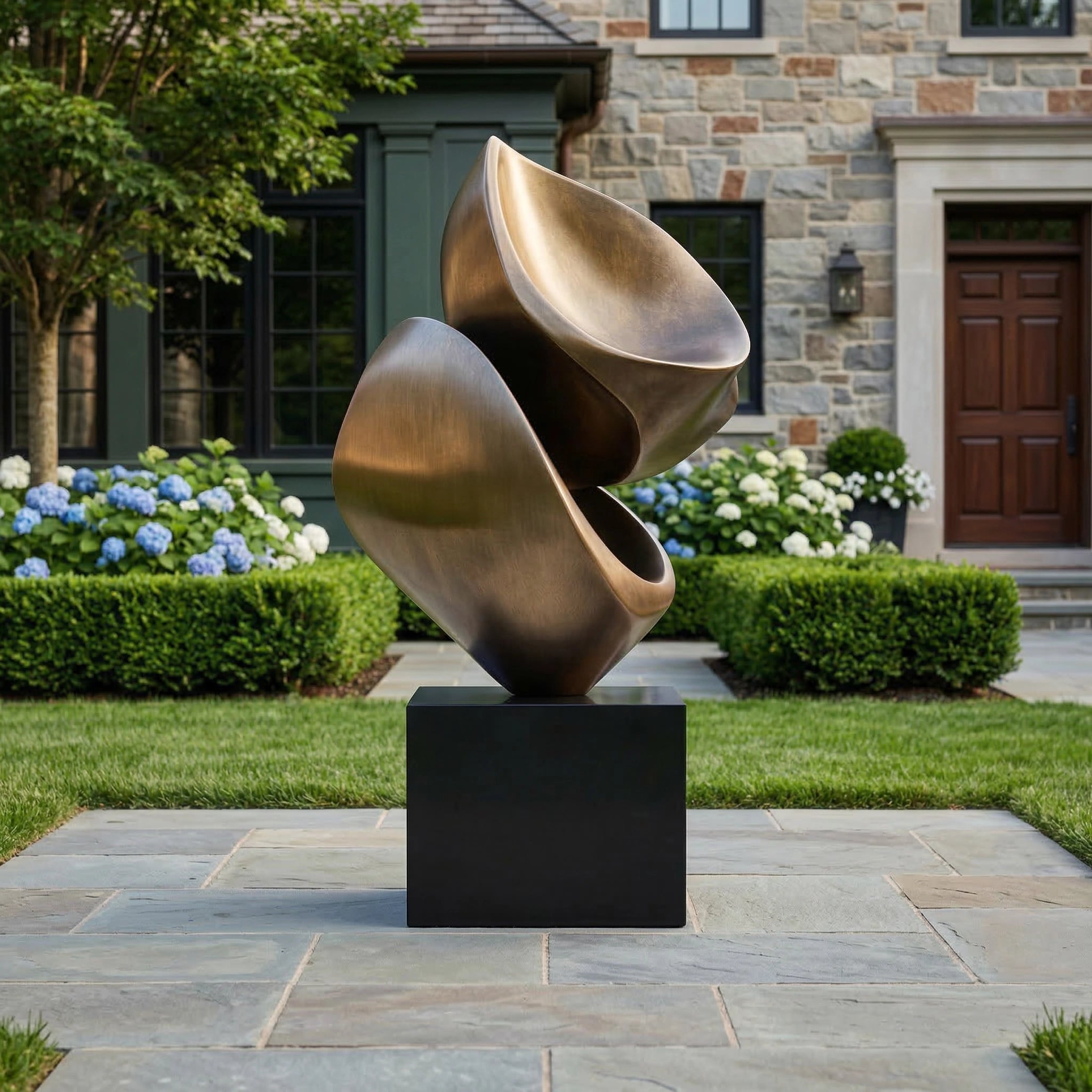 Vela-Bronze--Brass-Abstract-Form-Sculpture-Garden-Plinth-VSBS-6907-01