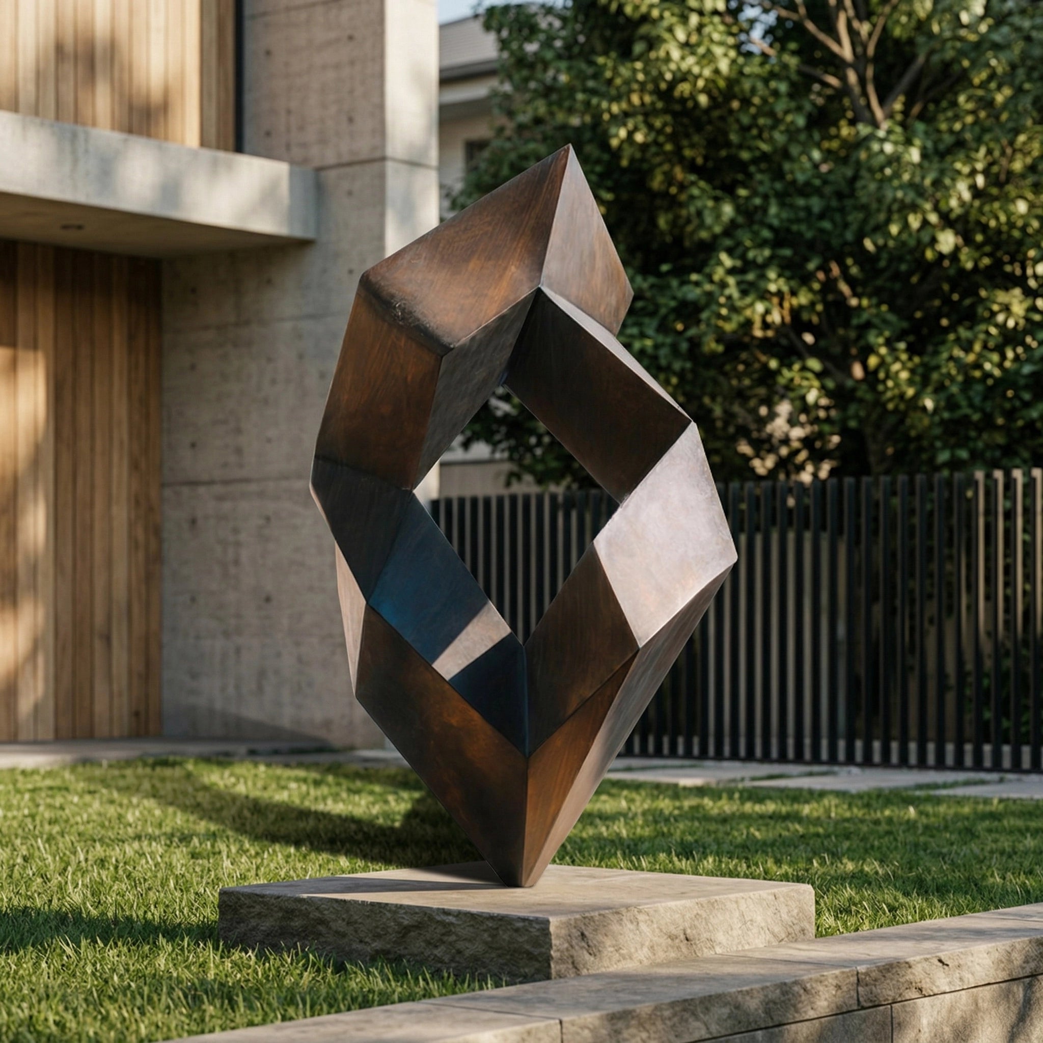 Vela-Bronze--Brass-Abstract-Geometric-Sculpture-Looping-Garden-Form-VSBS-2389-01