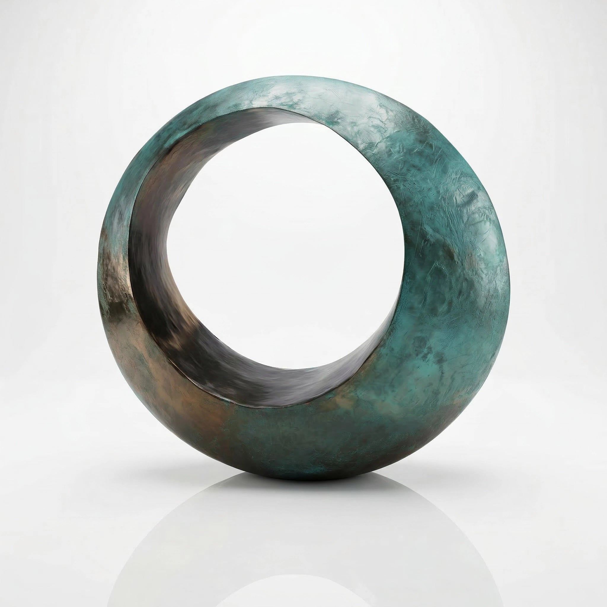 Vela-Bronze--Brass-Abstract-Geometric-Sculpture-Poolside-Toroidal-Loop-VSBS-9486-04