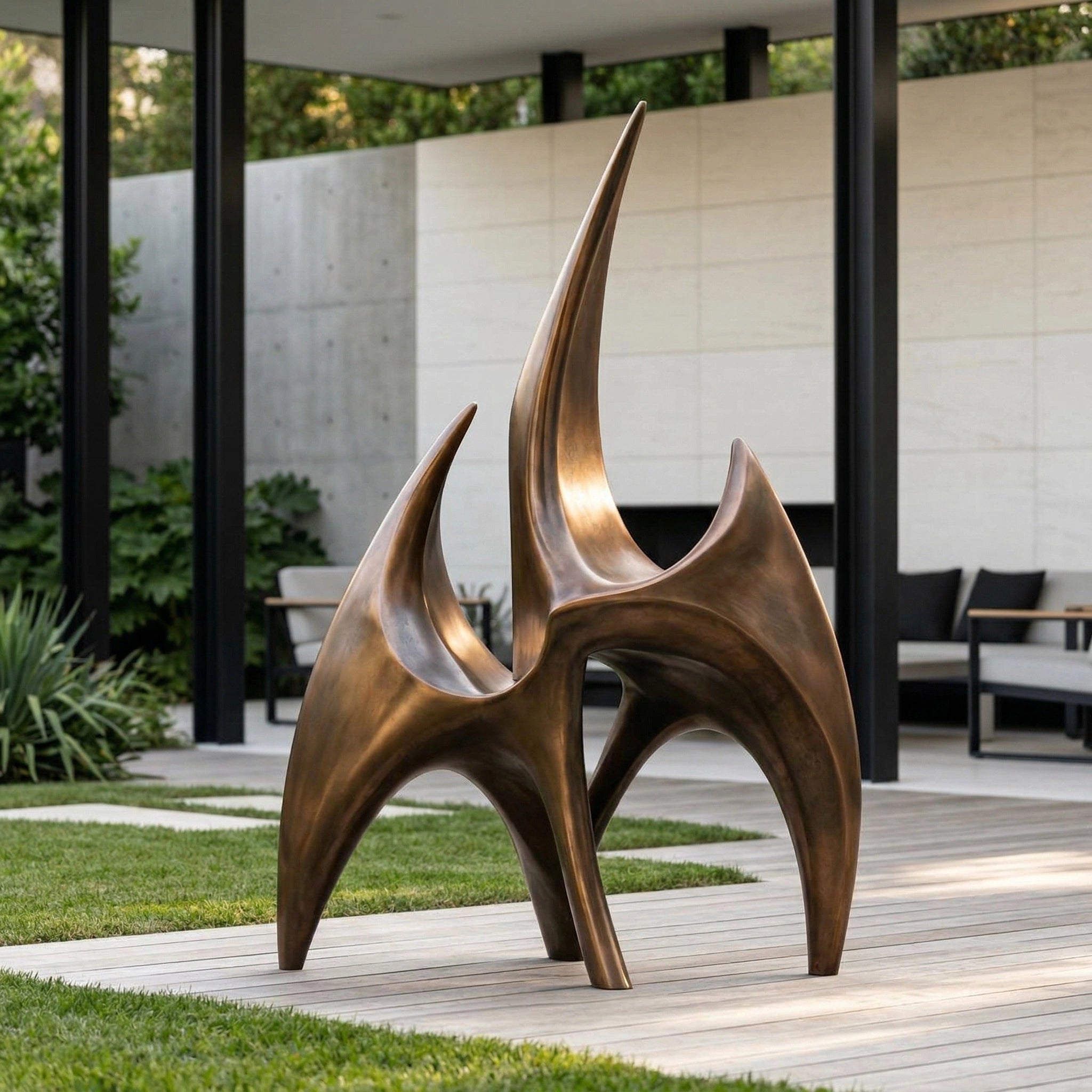 Vela-Bronze--Brass-Abstract-Horn-Form-Sculpture-Courtyard-Floor-Statement-VSBS-8357-01