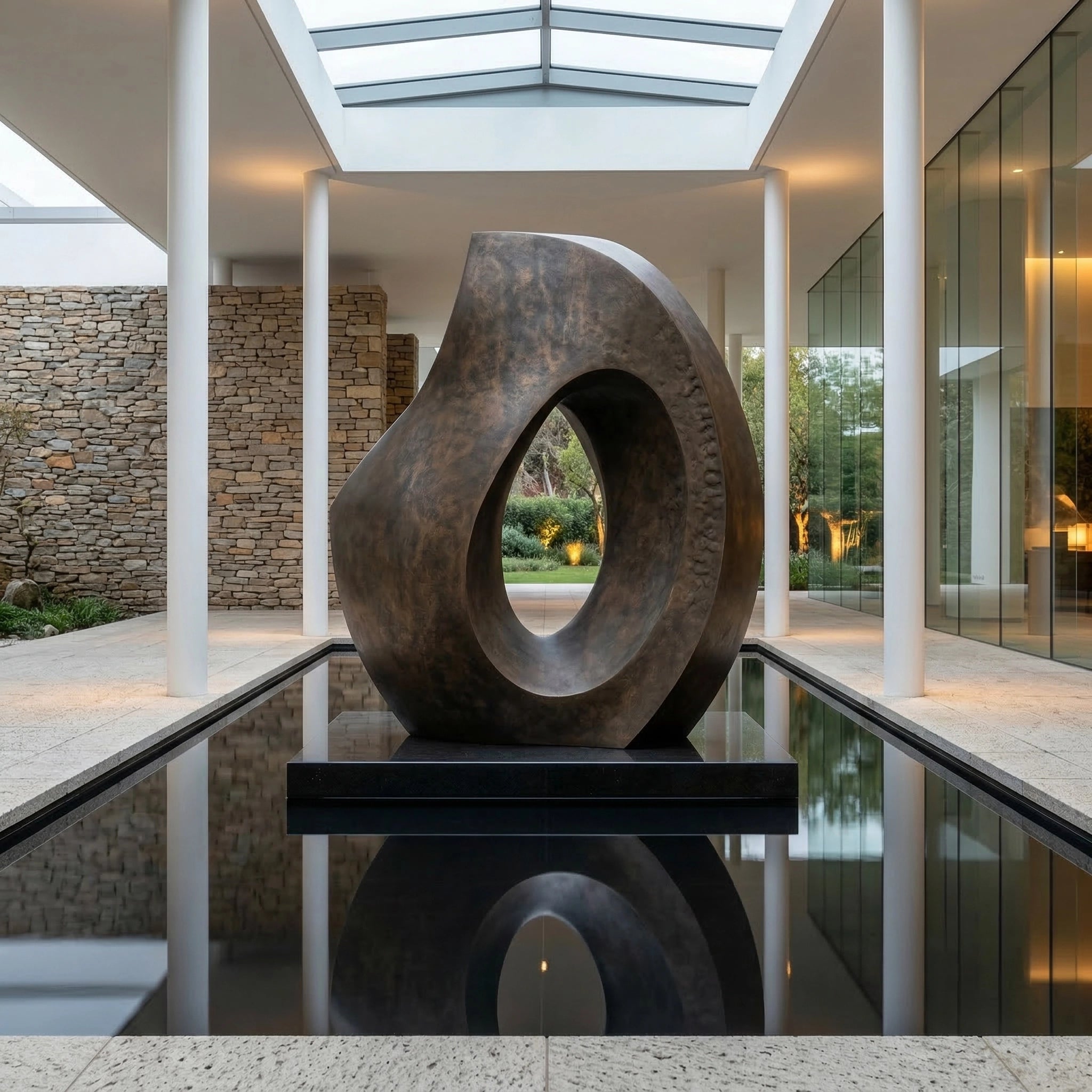 Vela-Bronze--Brass-Abstract-Loop-Sculpture-Foyer-Centerpiece-VSBS-7311-02