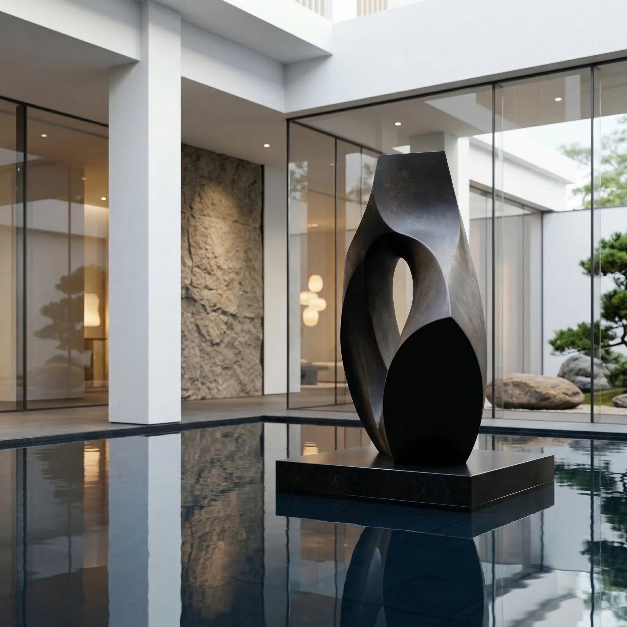 Vela-Bronze--Brass-Abstract-Loop-Sculpture-Foyer-Centerpiece-VSBS-7311-03