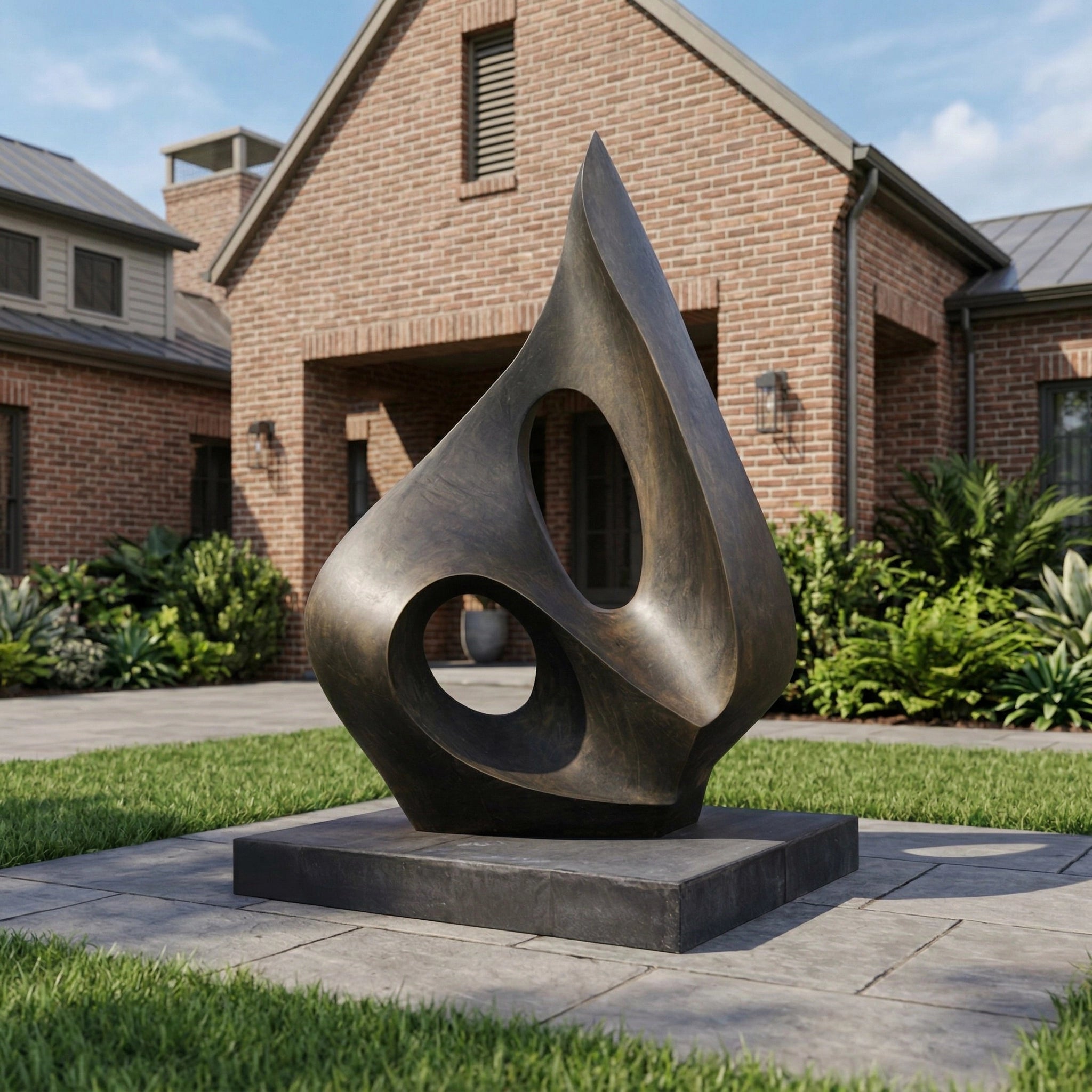 Vela-Bronze--Brass-Abstract-Loop-Sculpture-Garden-Placement-VSBS-7814-03