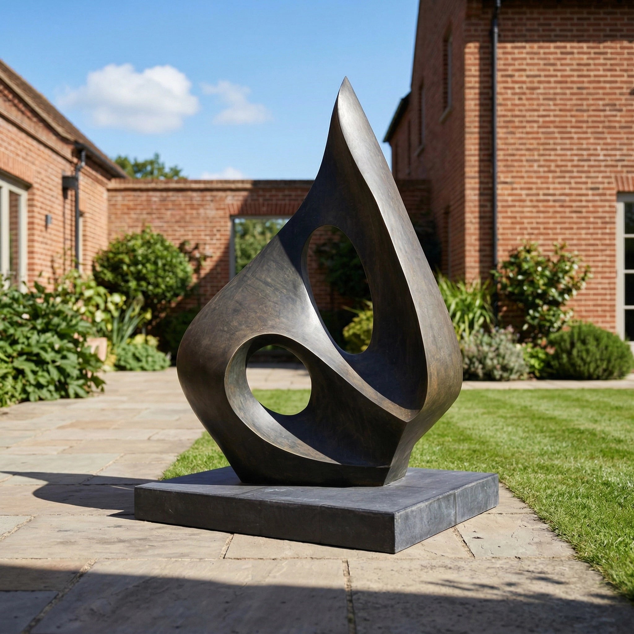 Vela-Bronze--Brass-Abstract-Loop-Sculpture-Garden-Placement-VSBS-7814-04