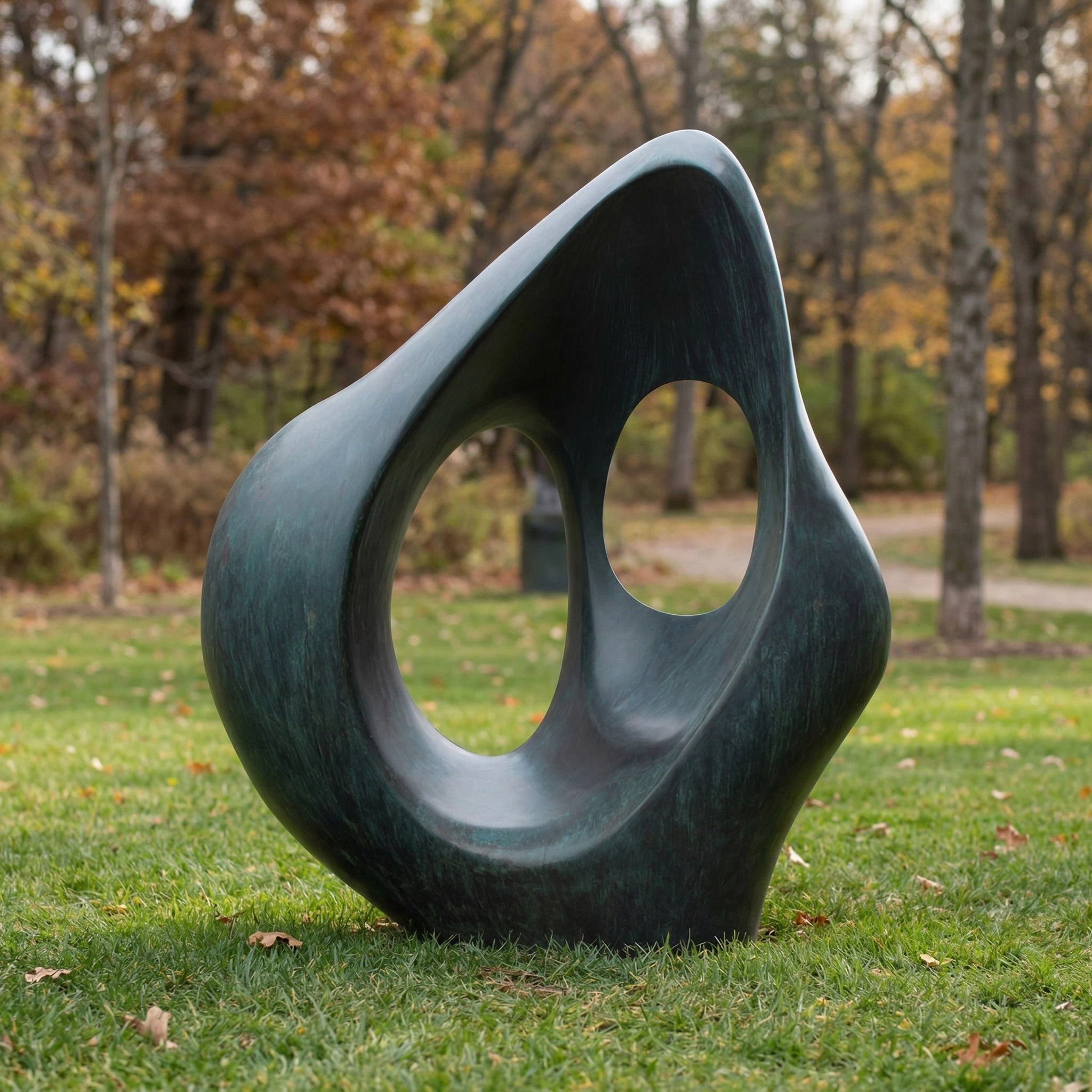 Vela-Bronze--Brass-Abstract-Loop-Sculpture-Garden-Plinth-VSBS-7649-02