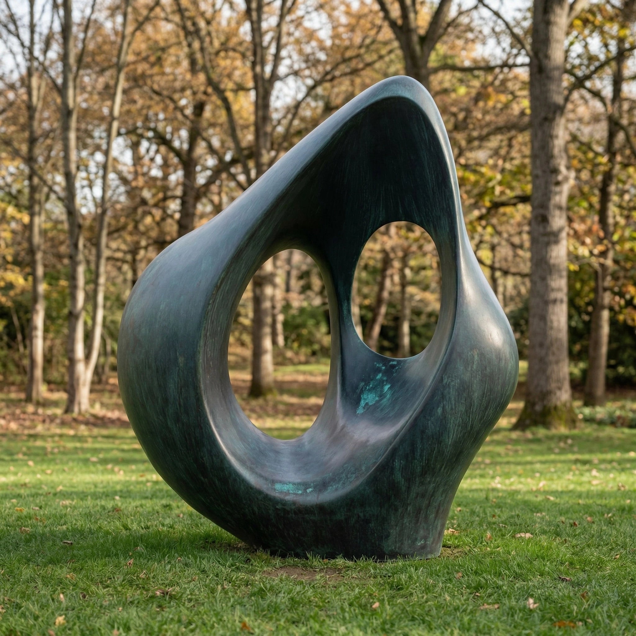 Vela-Bronze--Brass-Abstract-Loop-Sculpture-Garden-Plinth-VSBS-7649-03