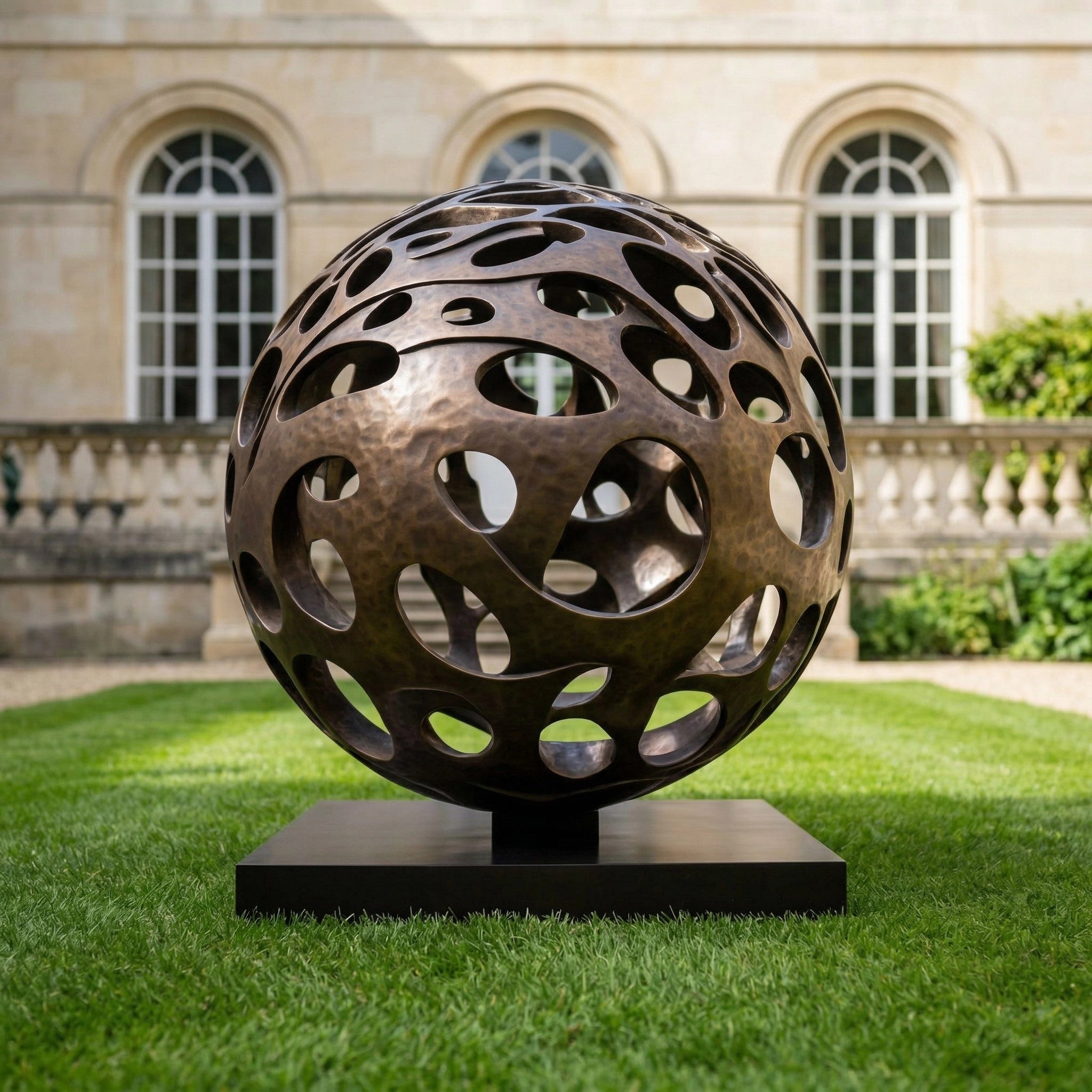 Vela-Bronze--Brass-Abstract-Orb-Sculpture-Openwork-Plinth-VSBS-5217-01