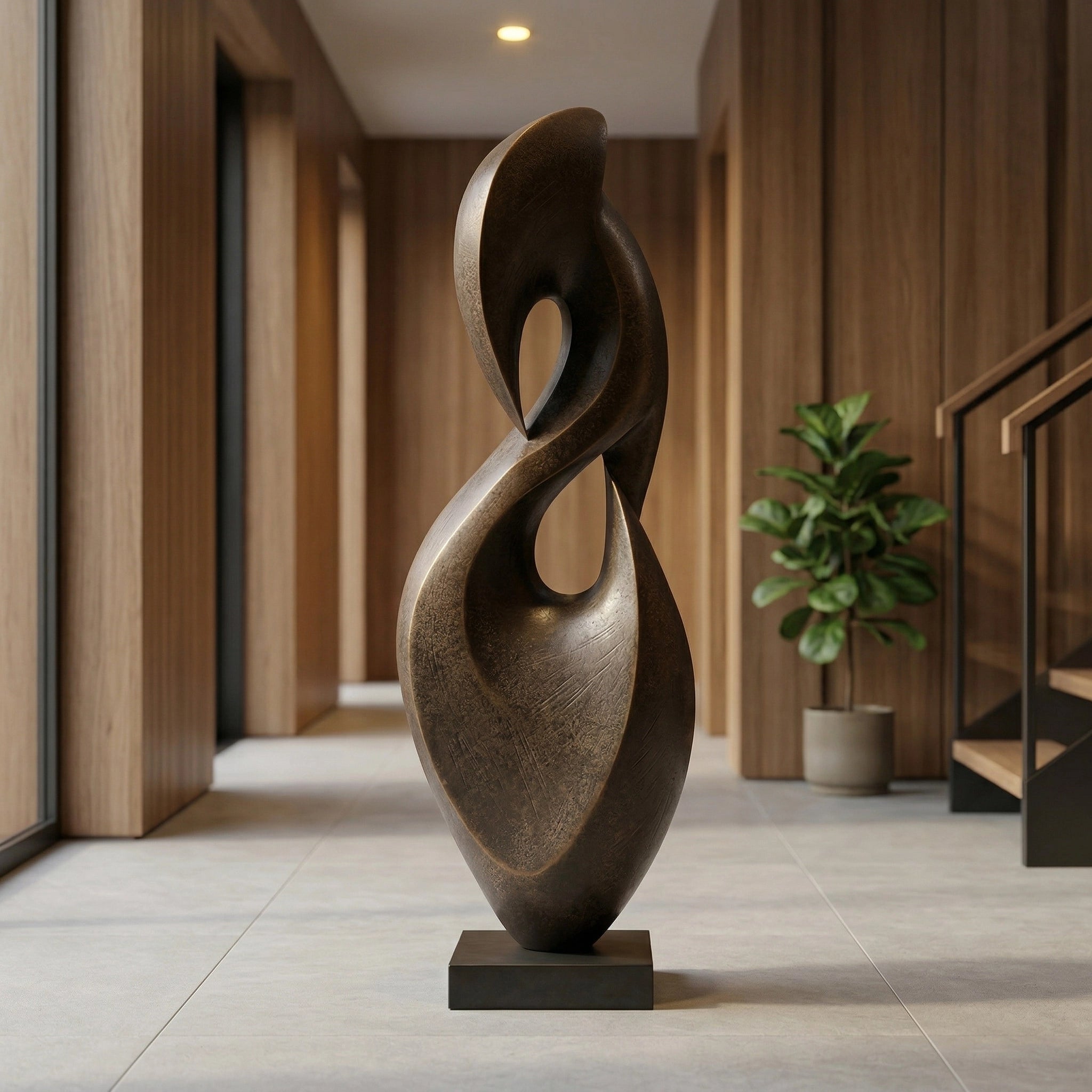 Vela-Bronze--Brass-Abstract-Ribbon-Sculpture-Floor-Standing-VSBS-8894-01