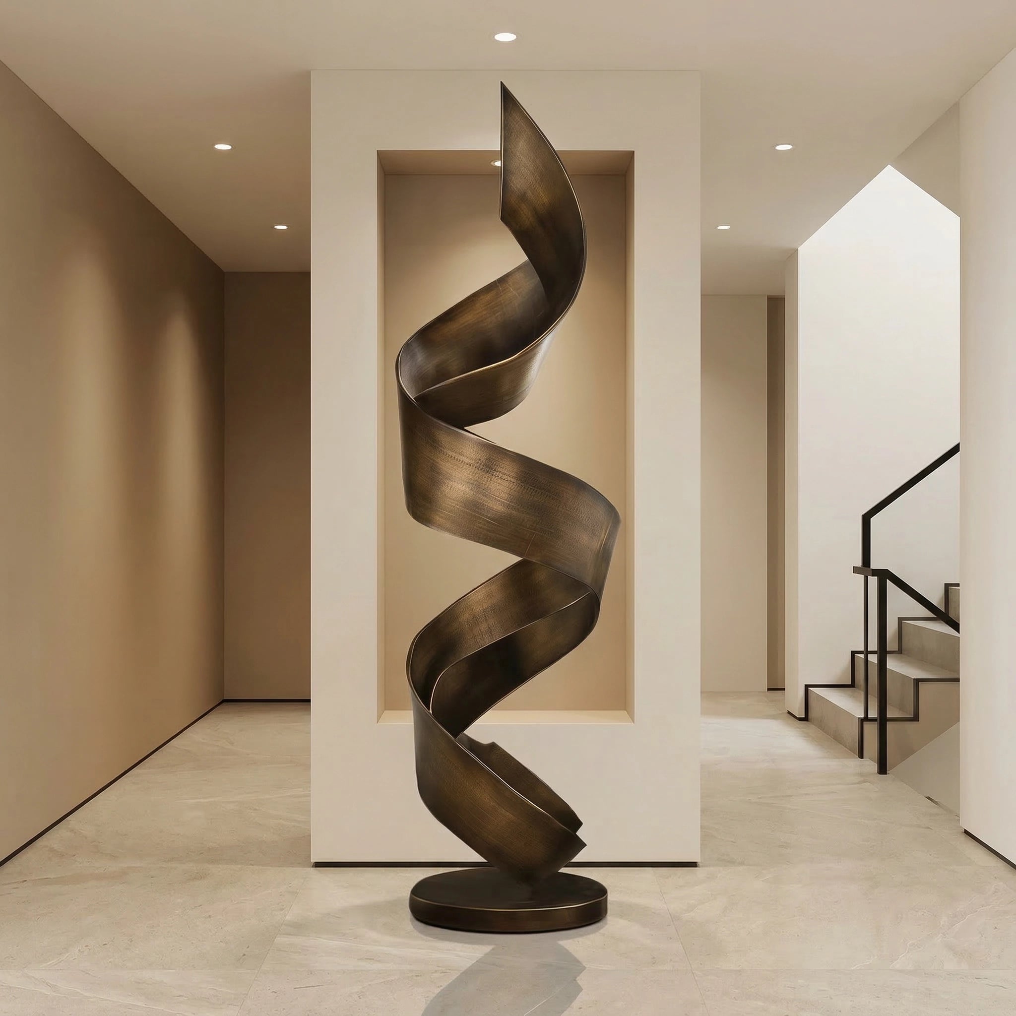 Vela-Bronze--Brass-Abstract-Ribbon-Sculpture-Spiral-Floor-Standing-VSBS-9336-02