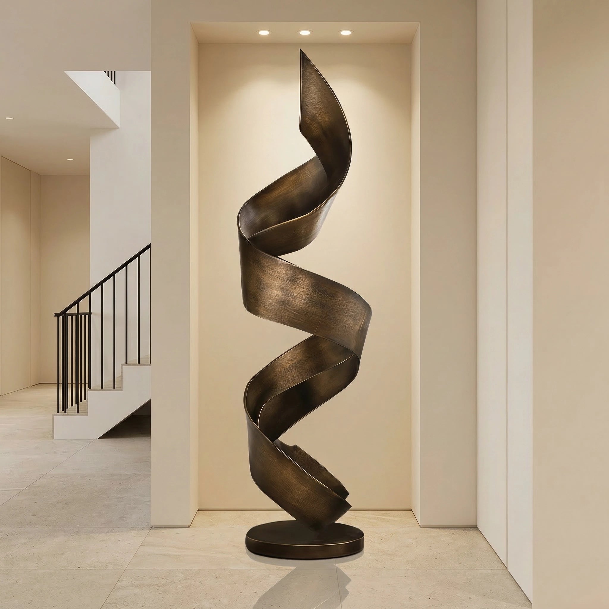 Vela-Bronze--Brass-Abstract-Ribbon-Sculpture-Spiral-Floor-Standing-VSBS-9336-03