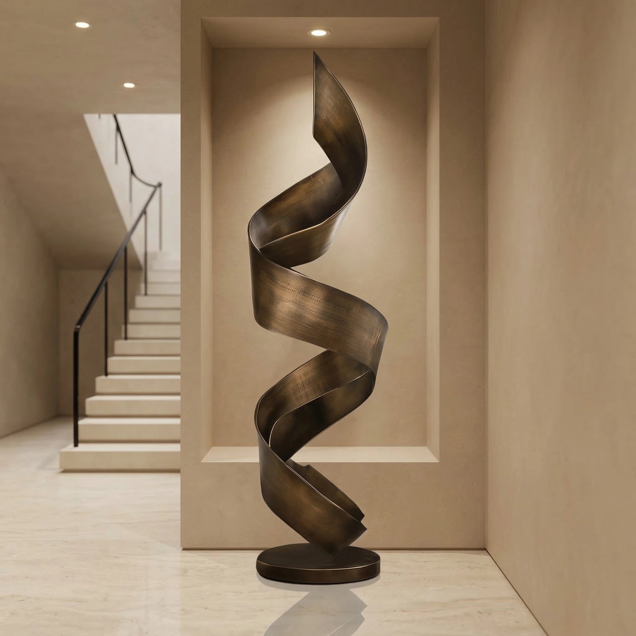 Vela-Bronze--Brass-Abstract-Ribbon-Sculpture-Spiral-Floor-Standing-VSBS-9336-05