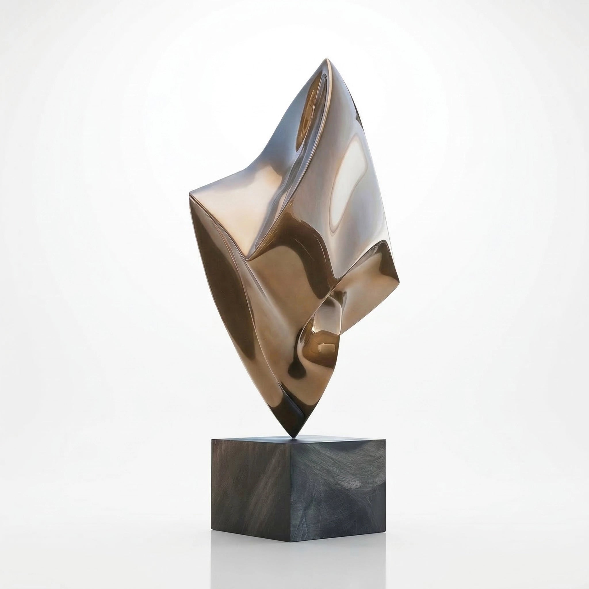 Vela-Bronze--Brass-Abstract-Sail-Sculpture-Faceted-Courtyard-Plinth-VSBS-7864-04