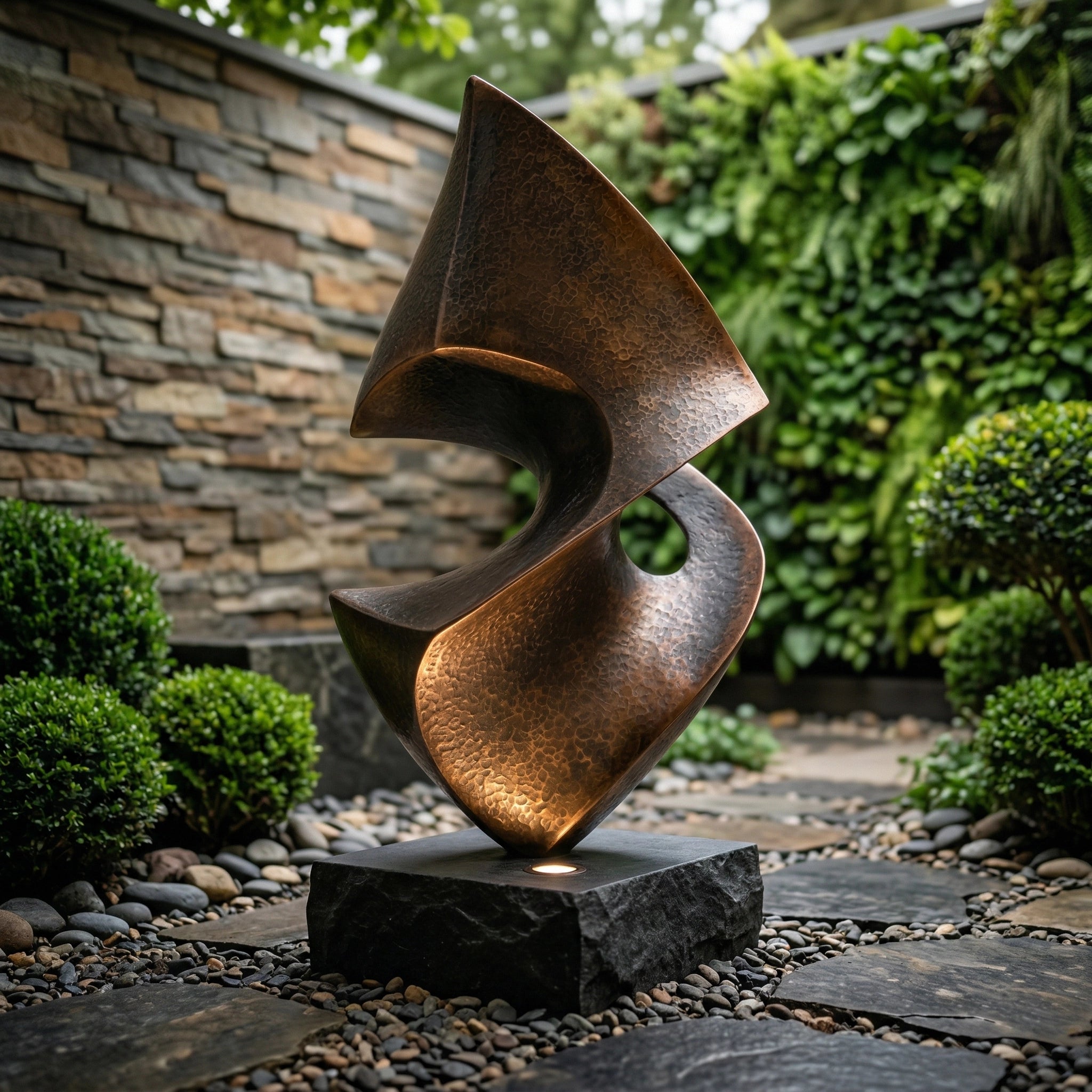 Vela-Bronze--Brass-Abstract-Sail-Sculpture-Garden-Pedestal-VSBS-2417-01