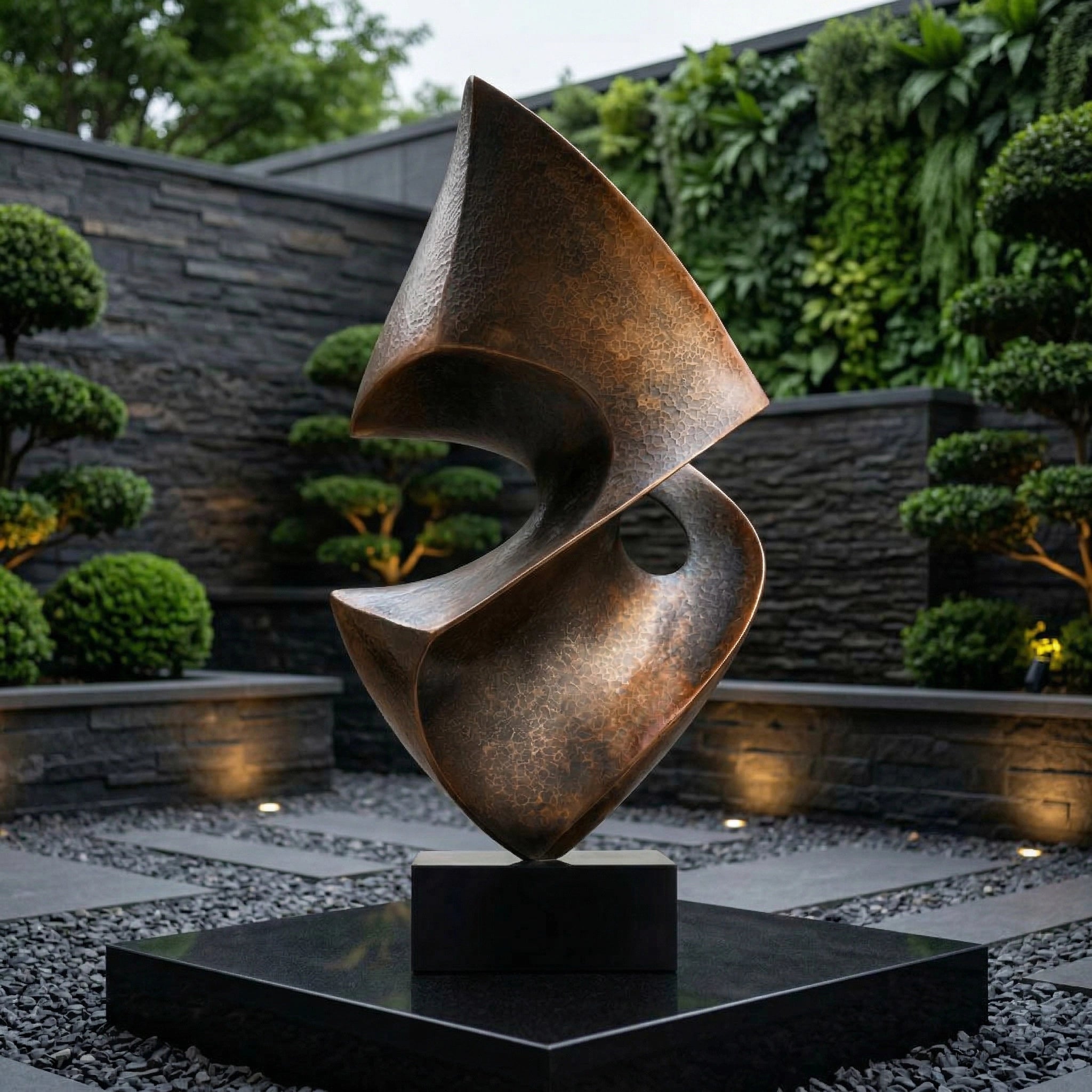 Vela-Bronze--Brass-Abstract-Sail-Sculpture-Garden-Pedestal-VSBS-2417-04