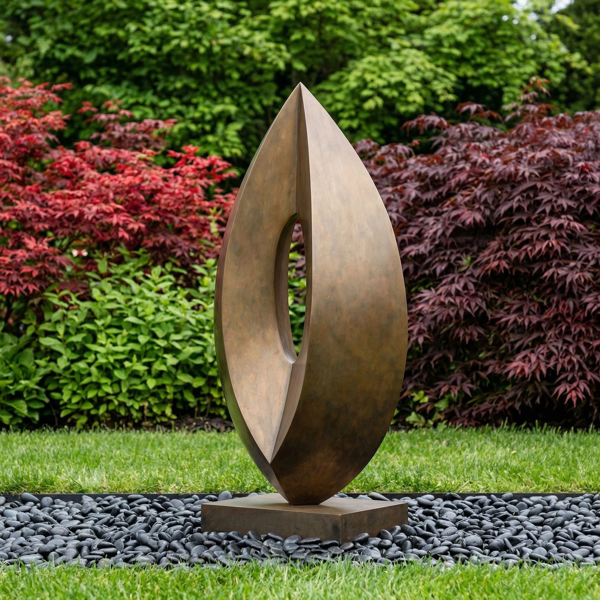 Vela-Bronze--Brass-Abstract-Seed-Form-Sculpture-Garden-Plinth-VSBS-2865-02