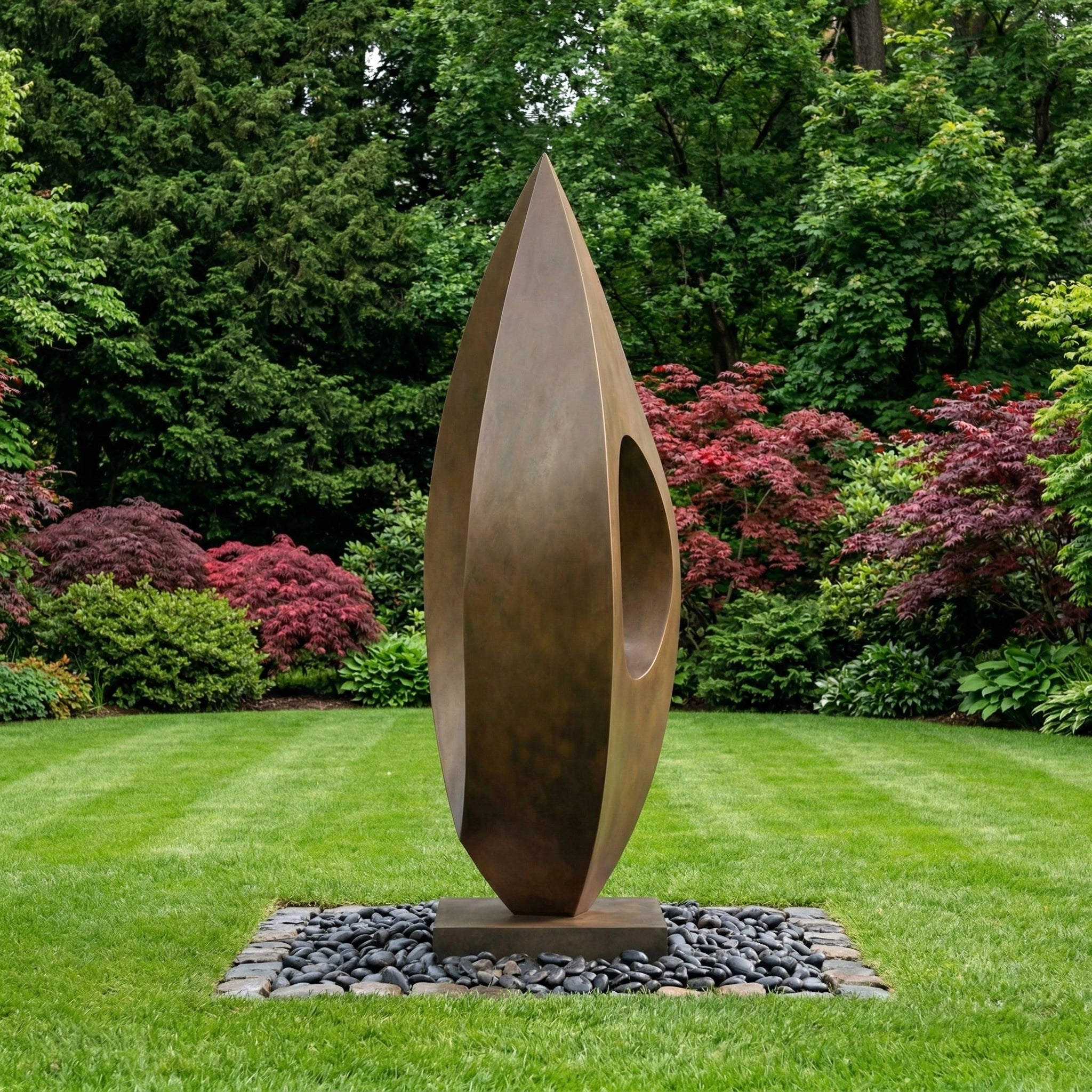 Vela-Bronze--Brass-Abstract-Seed-Form-Sculpture-Garden-Plinth-VSBS-2865-03