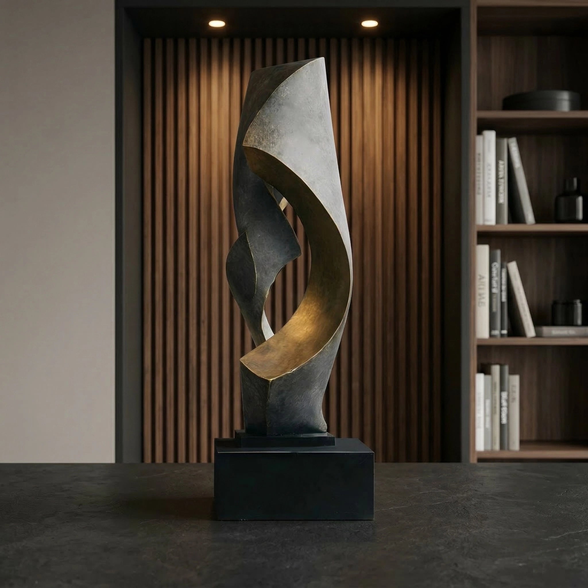 Vela-Bronze--Brass-Abstract-Torso-Sculpture-Console-Scale-VSBS-8574-01