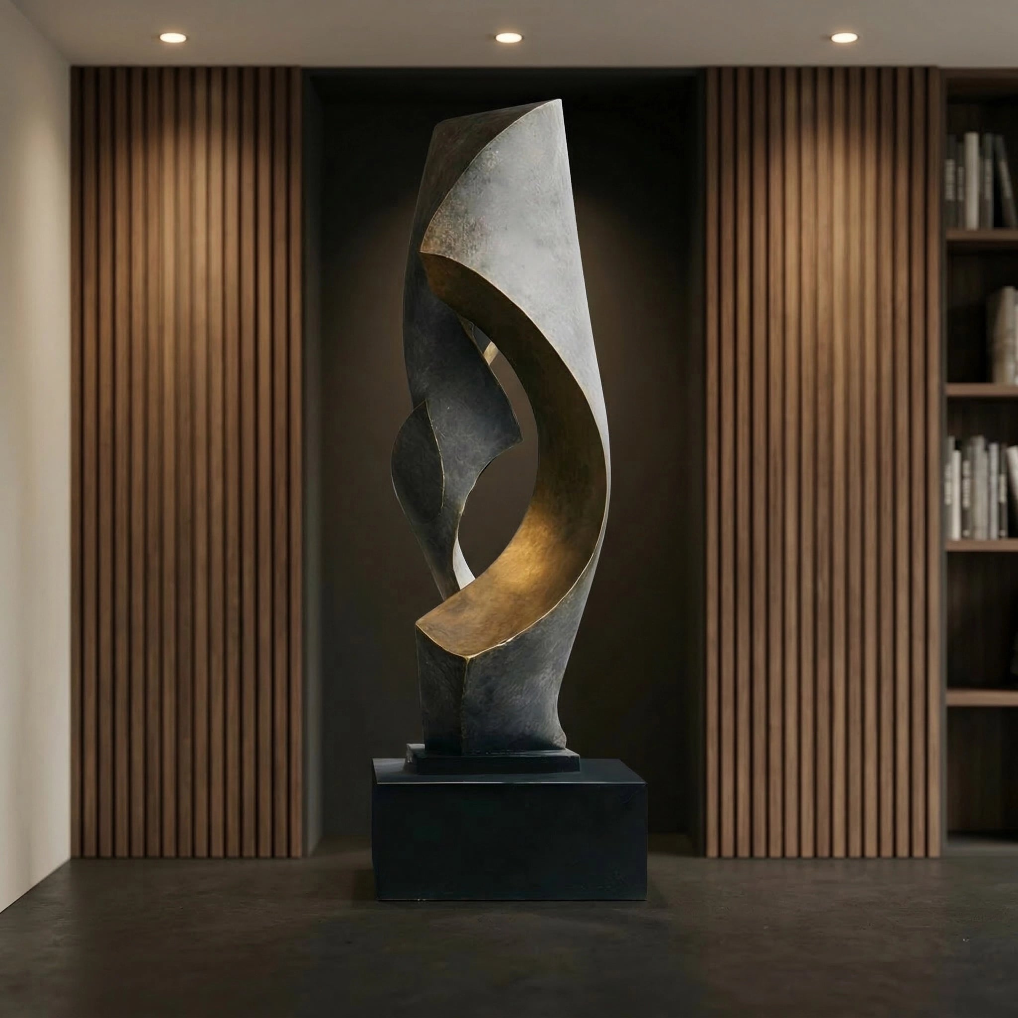 Vela-Bronze--Brass-Abstract-Torso-Sculpture-Console-Scale-VSBS-8574-04