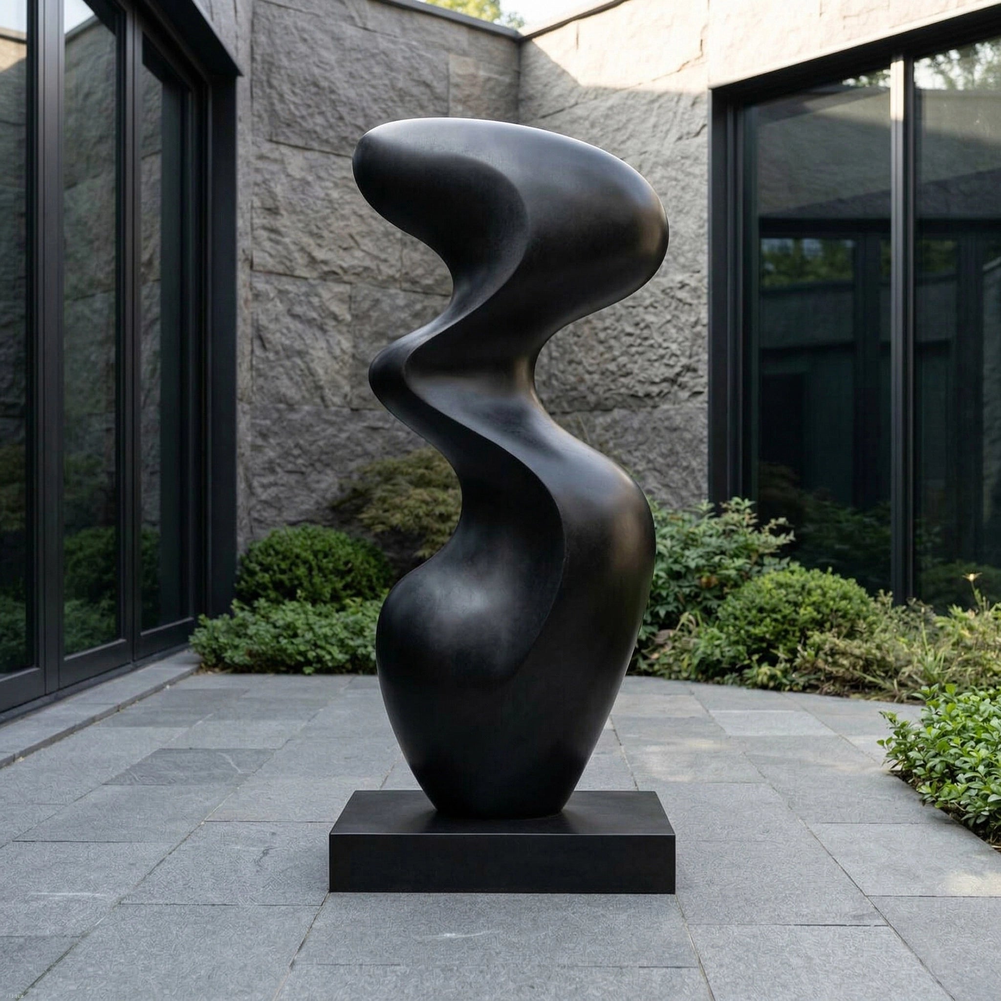 Vela-Bronze--Brass-Abstract-Torso-Sculpture-Entrance-Court-VSBS-5781-02