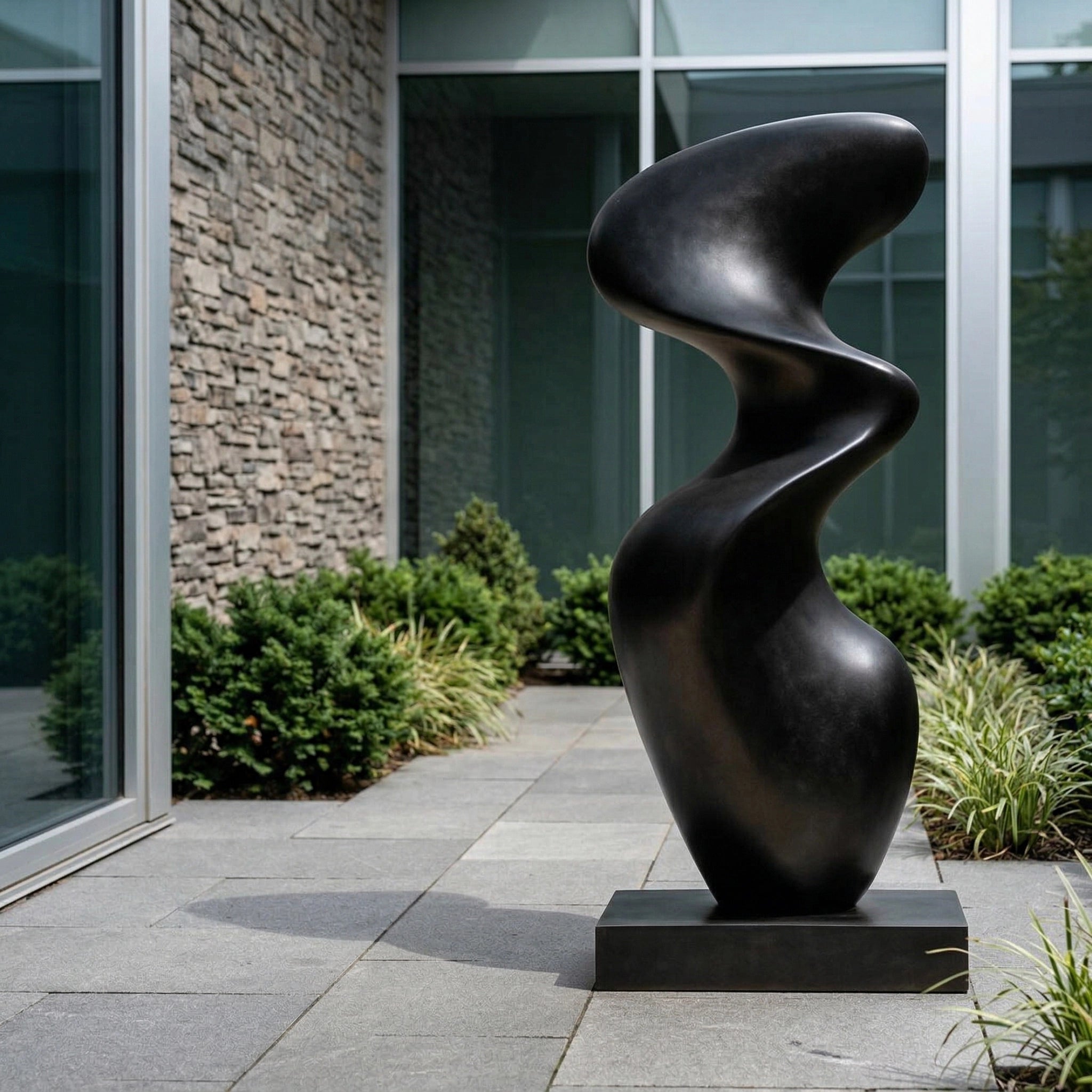 Vela-Bronze--Brass-Abstract-Torso-Sculpture-Entrance-Court-VSBS-5781-03