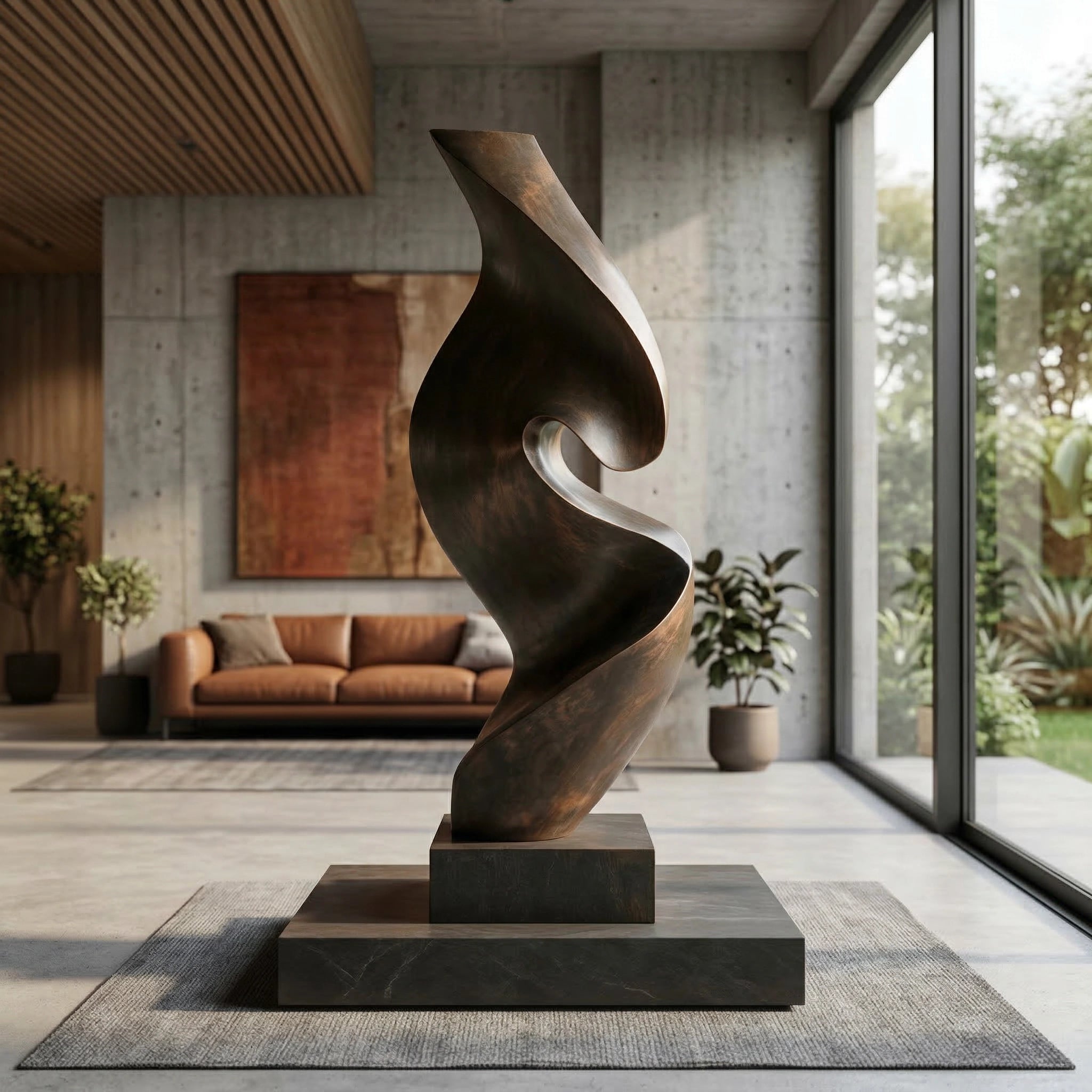Vela-Bronze--Brass-Abstract-Torso-Sculpture-Floor-Standing-VSBS-8734-02
