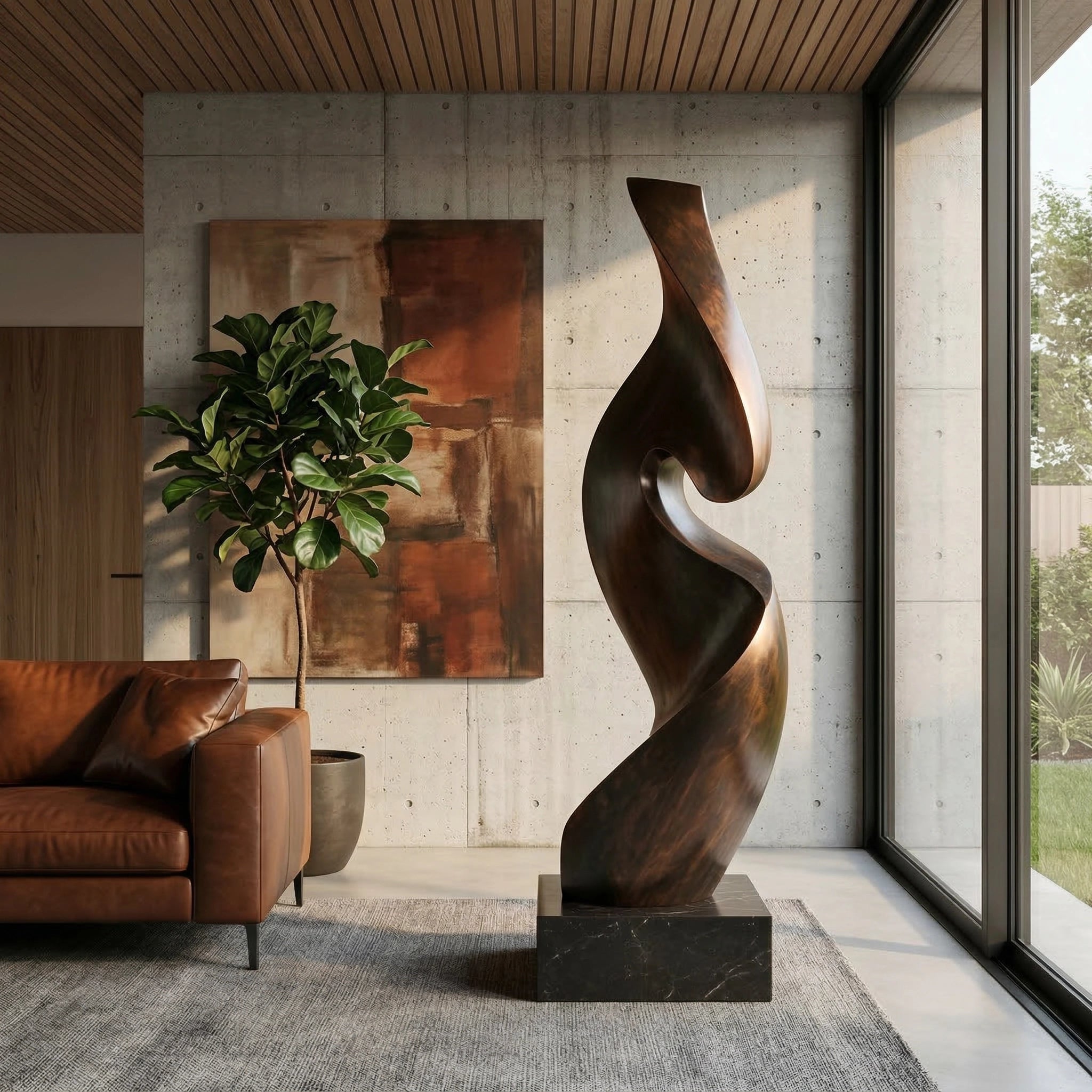 Vela-Bronze--Brass-Abstract-Torso-Sculpture-Floor-Standing-VSBS-8734-03