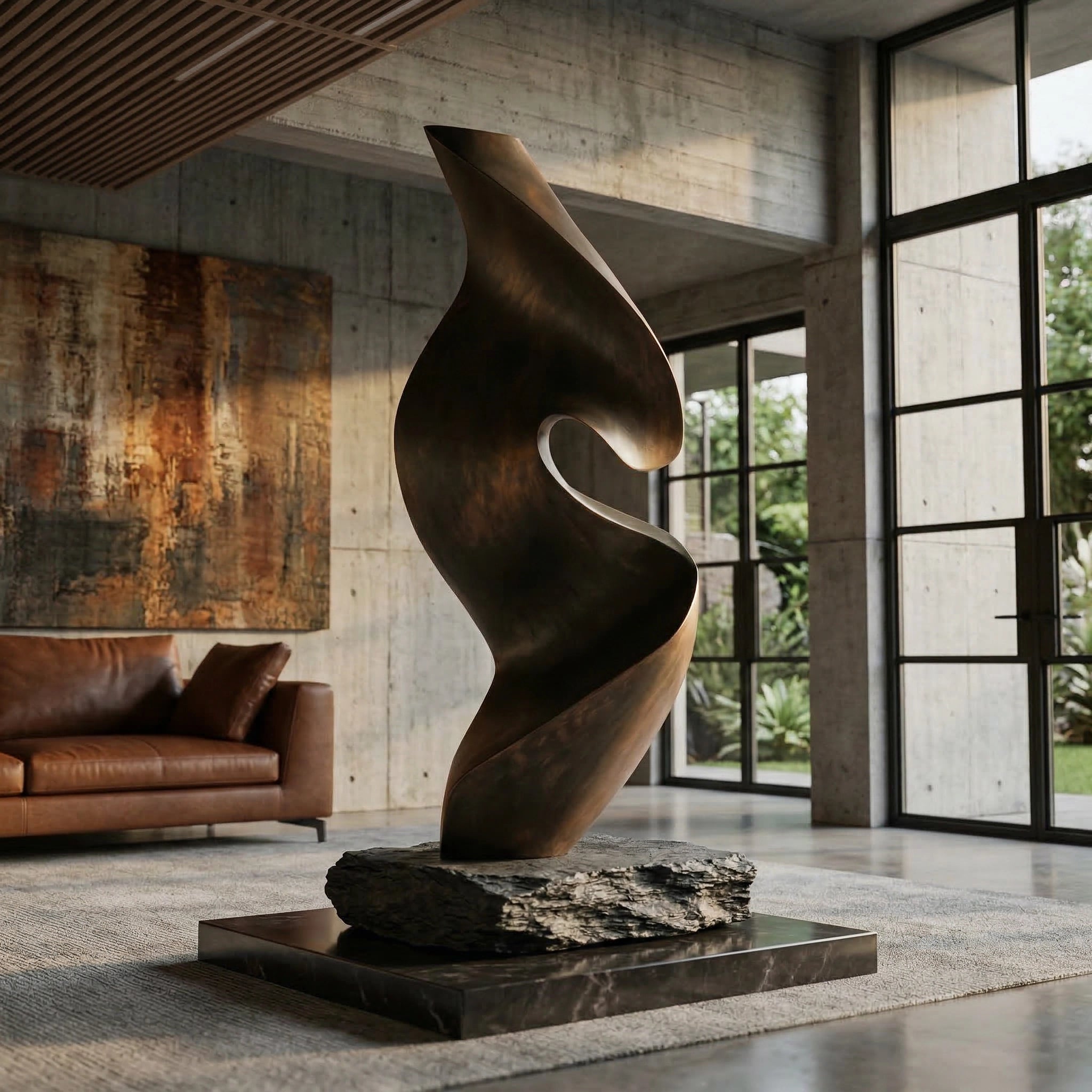 Vela-Bronze--Brass-Abstract-Torso-Sculpture-Floor-Standing-VSBS-8734-04