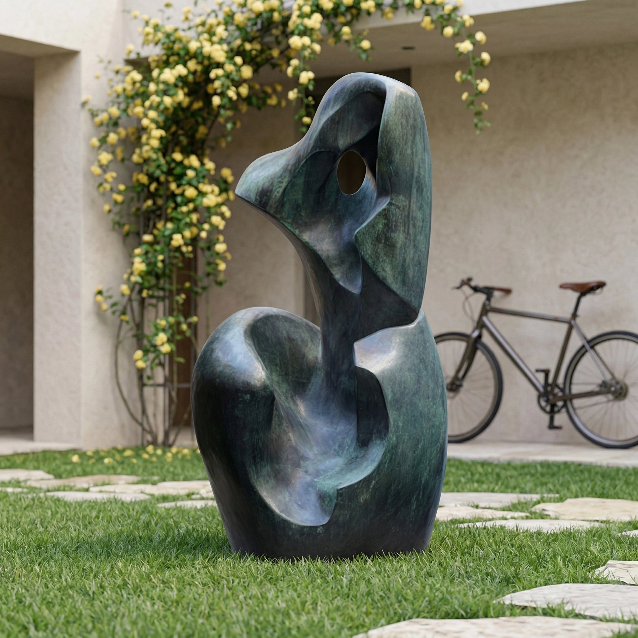 Vela-Bronze--Brass-Abstract-Torso-Sculpture-Pierced-Garden-Form-VSBS-8274-01