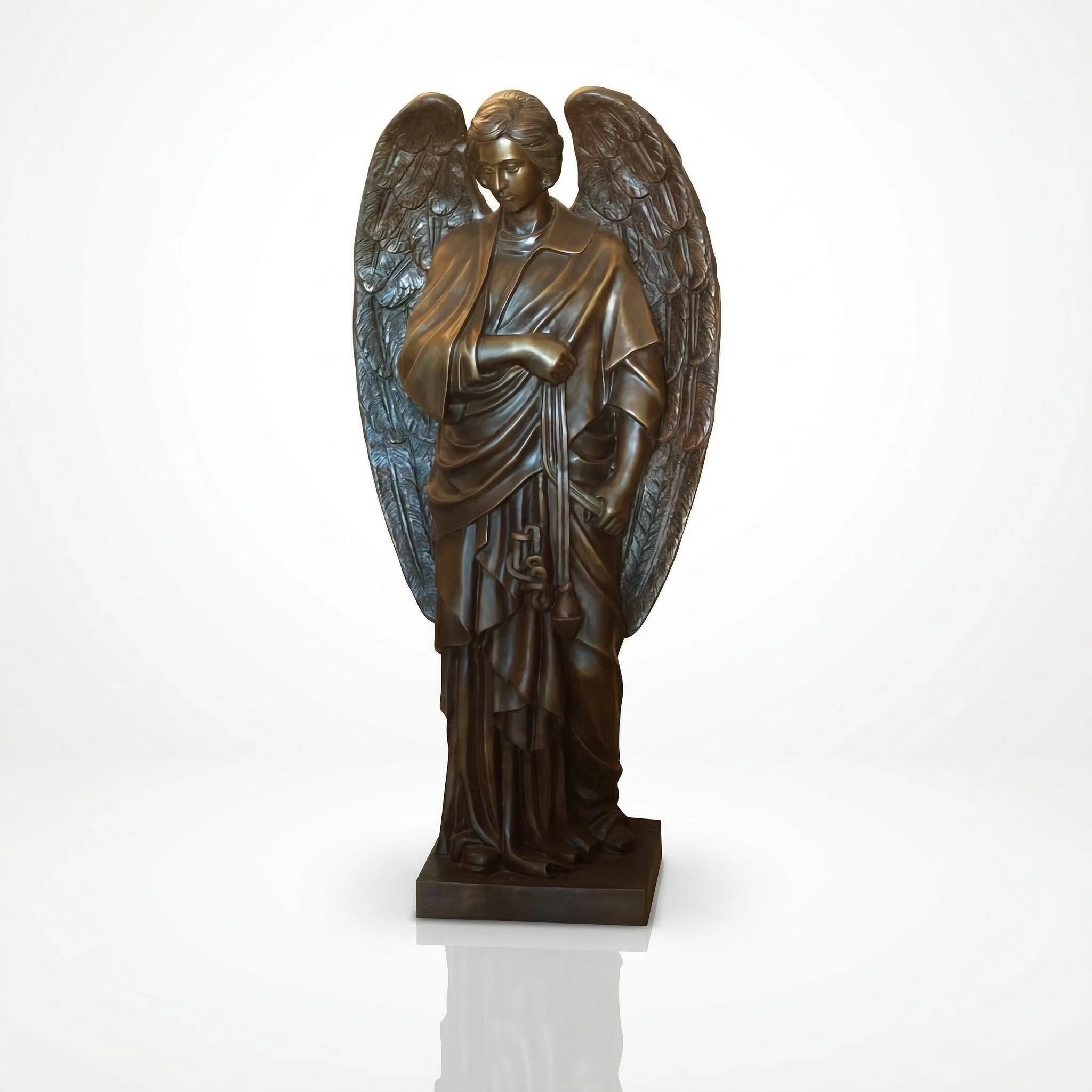 Vela-Bronze--Brass-Angel-Sculpture-Floor-Pedestal-VSBS-5884-03