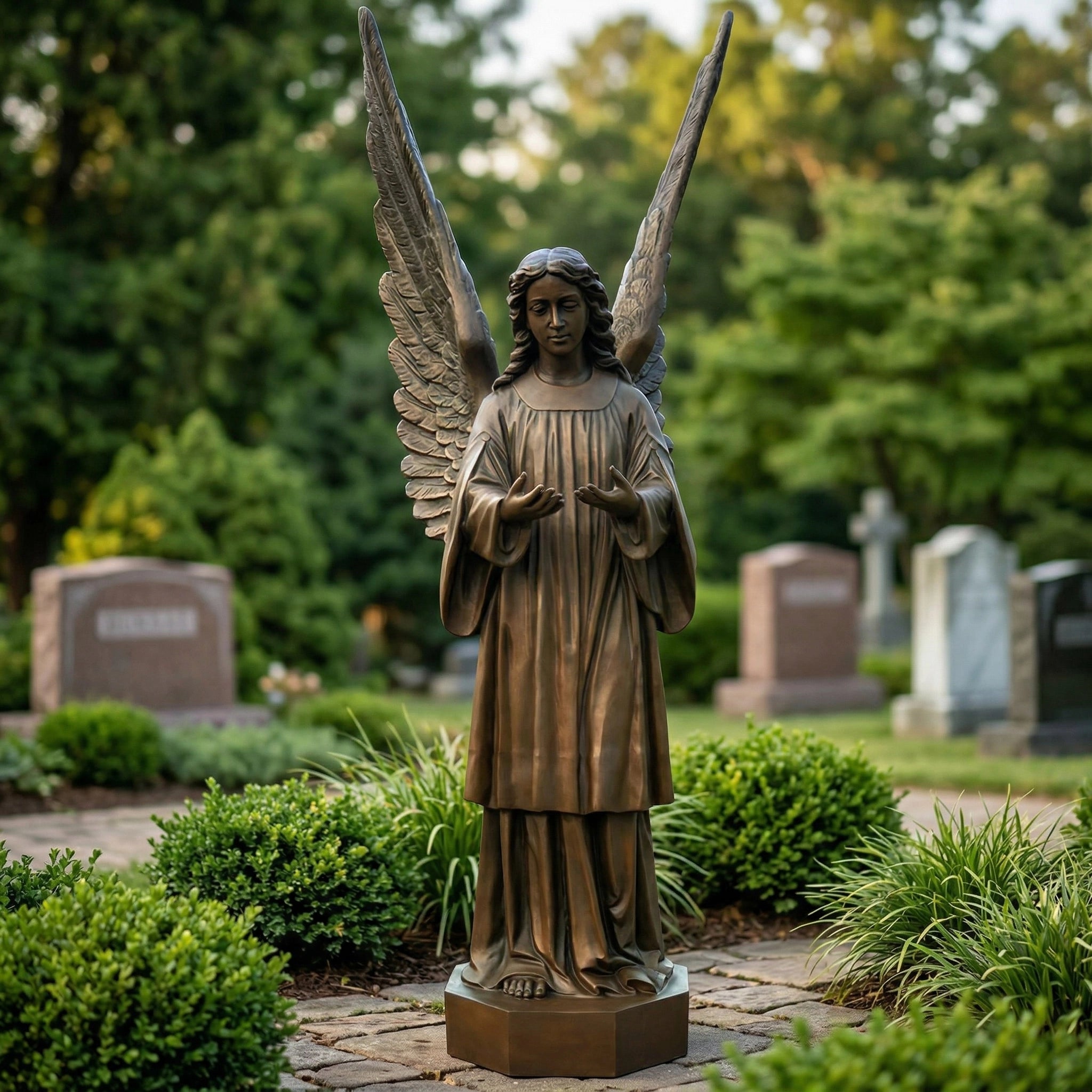 Vela-Bronze--Brass-Angelic-Sculpture-Garden-Monument-VSBS-5386-01