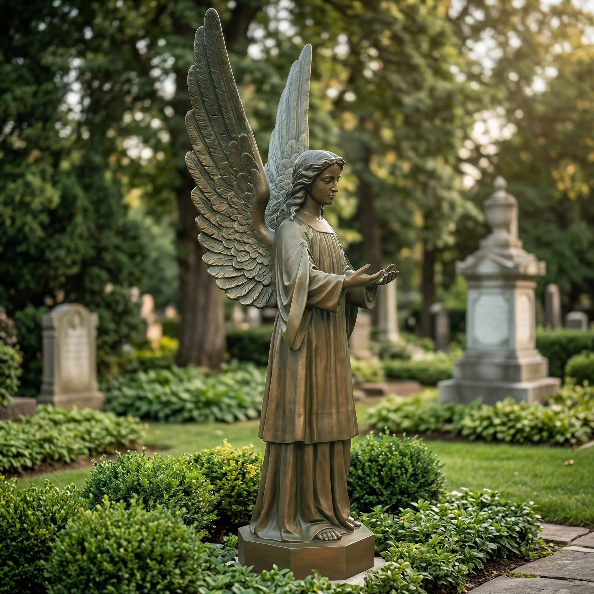 Vela-Bronze--Brass-Angelic-Sculpture-Garden-Monument-VSBS-5386-03